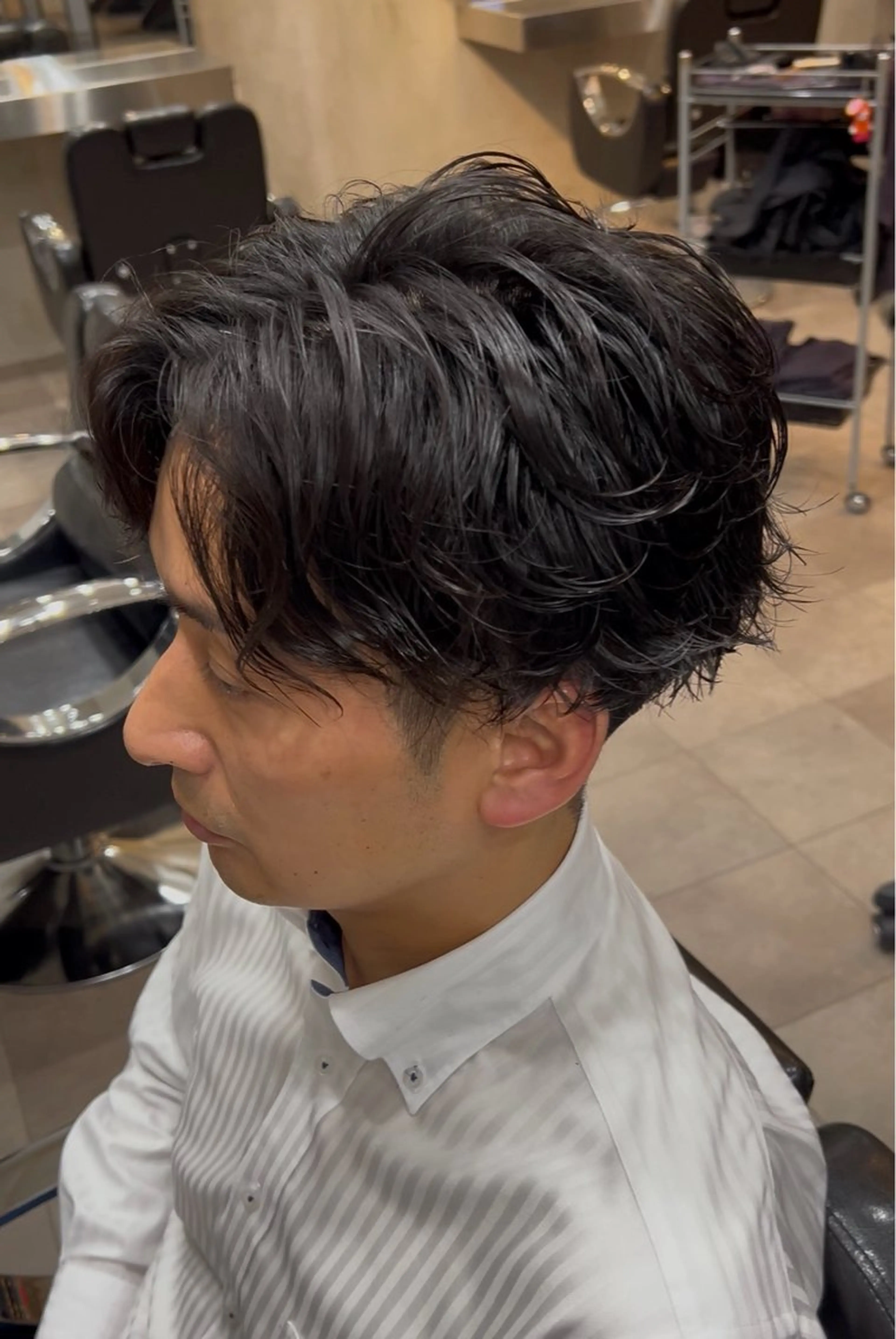 メンズ メンズパーマ カット パーマ QOL円山 SHOTAのヘアスタイル