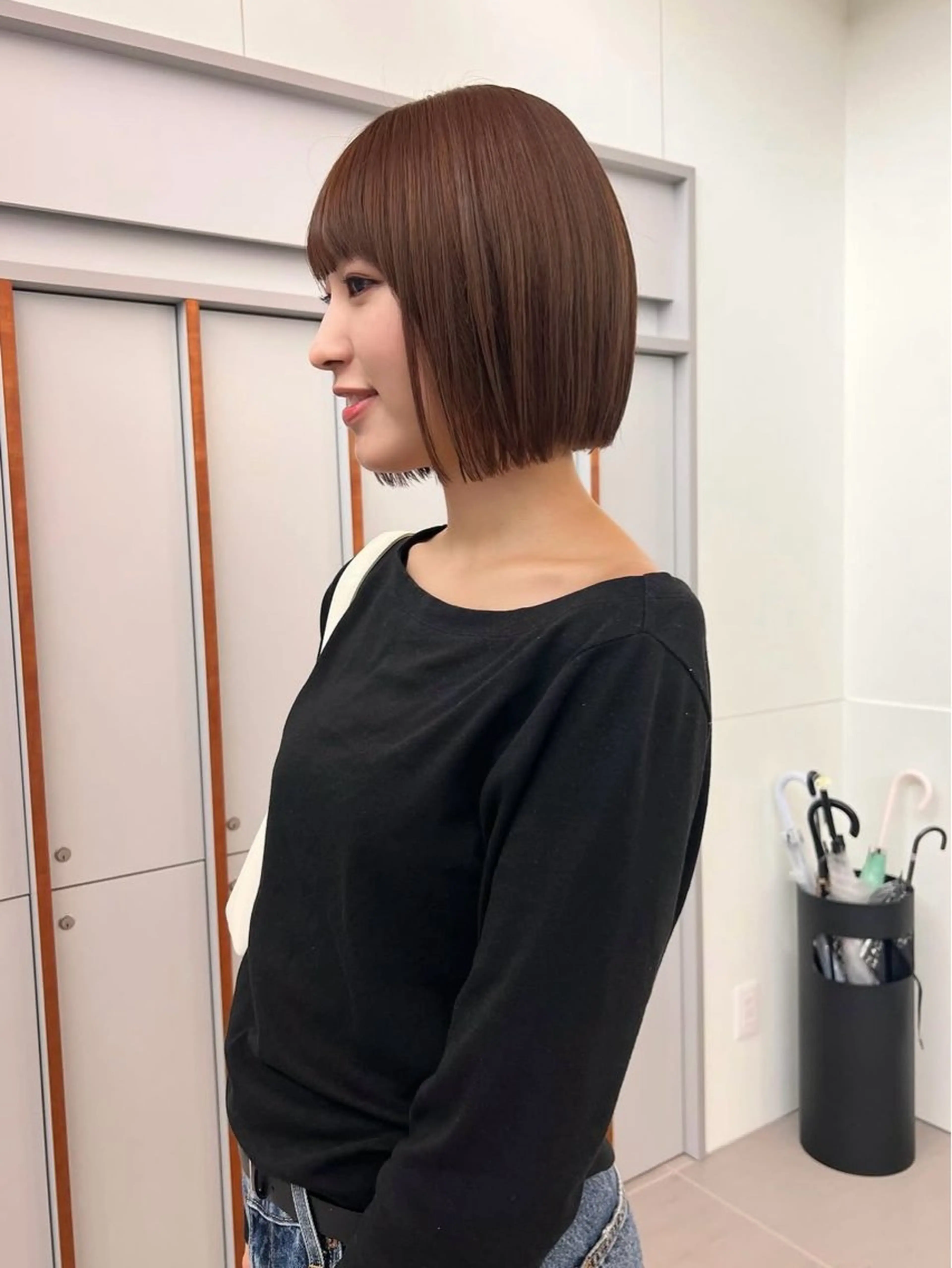 ショート 顔まわりカット/透け カラー/Memi🎀のヘアスタイル