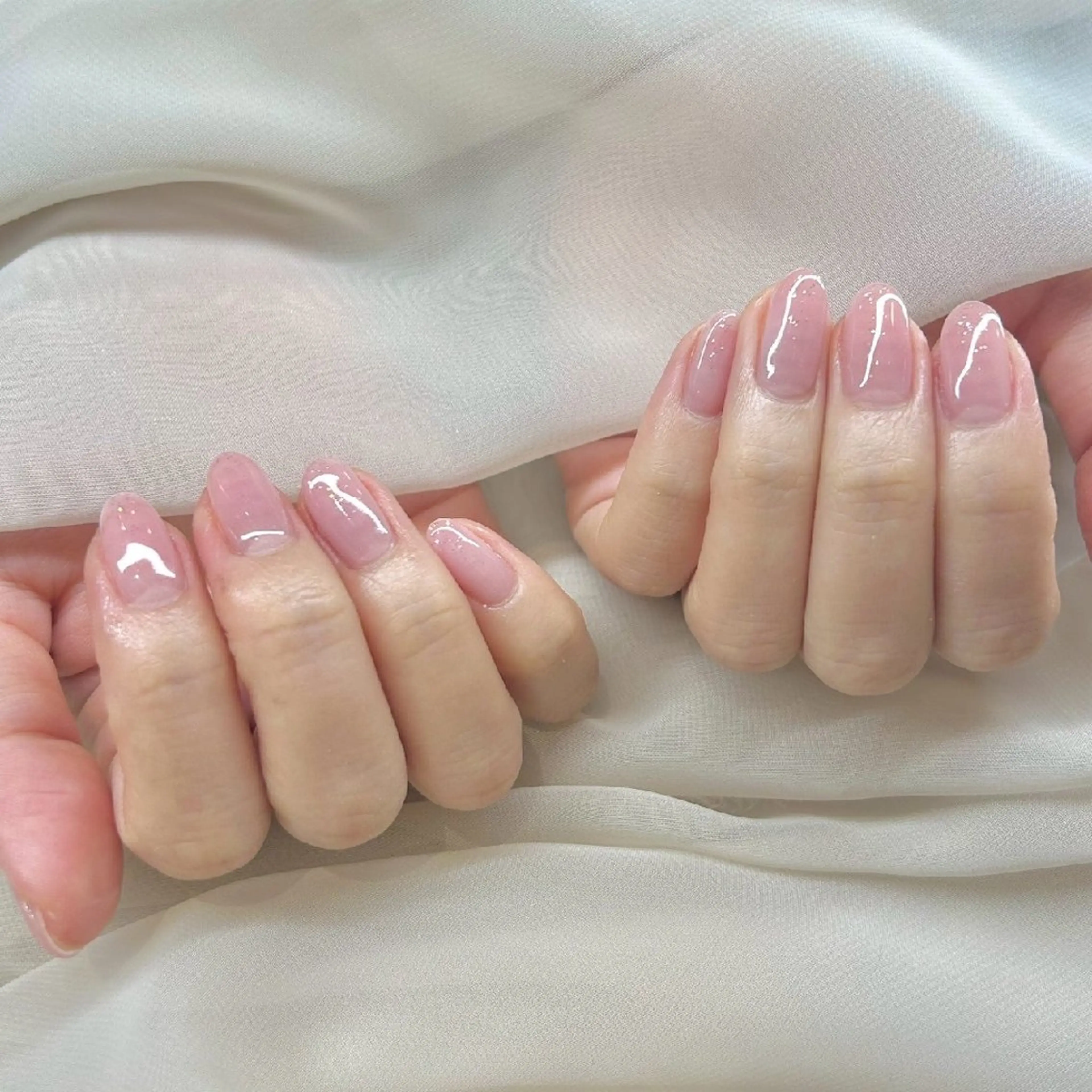 ネイル ワンカラーネイル ピンク シンプルネイル バレンタイン ハンドネイル Richer  ~nail & eyebeauty ~所属・ai のネイルデザイン