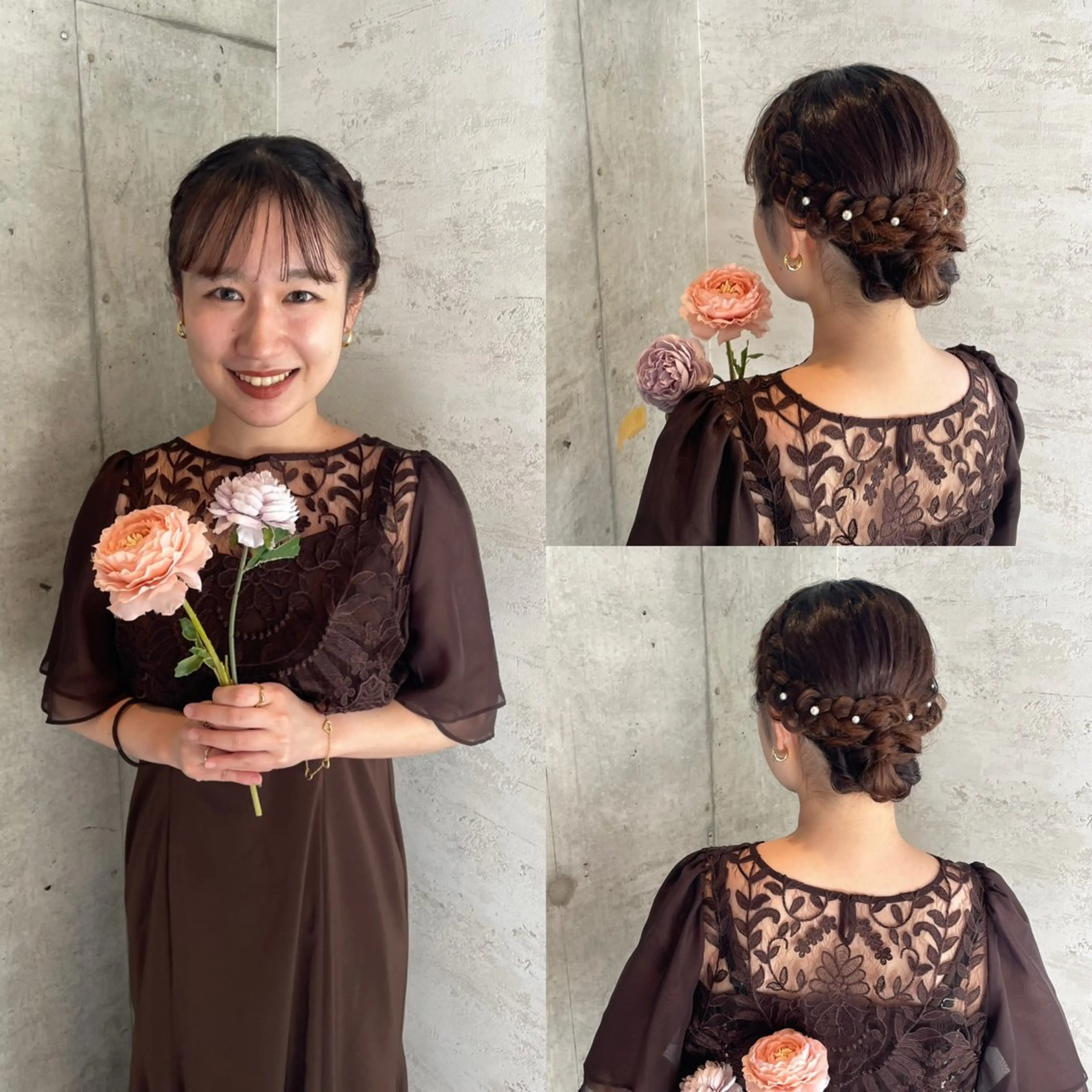 セミロング ヘアアレンジ ヘアセット 美髪× ヘアセット✨Araiのヘアスタイル