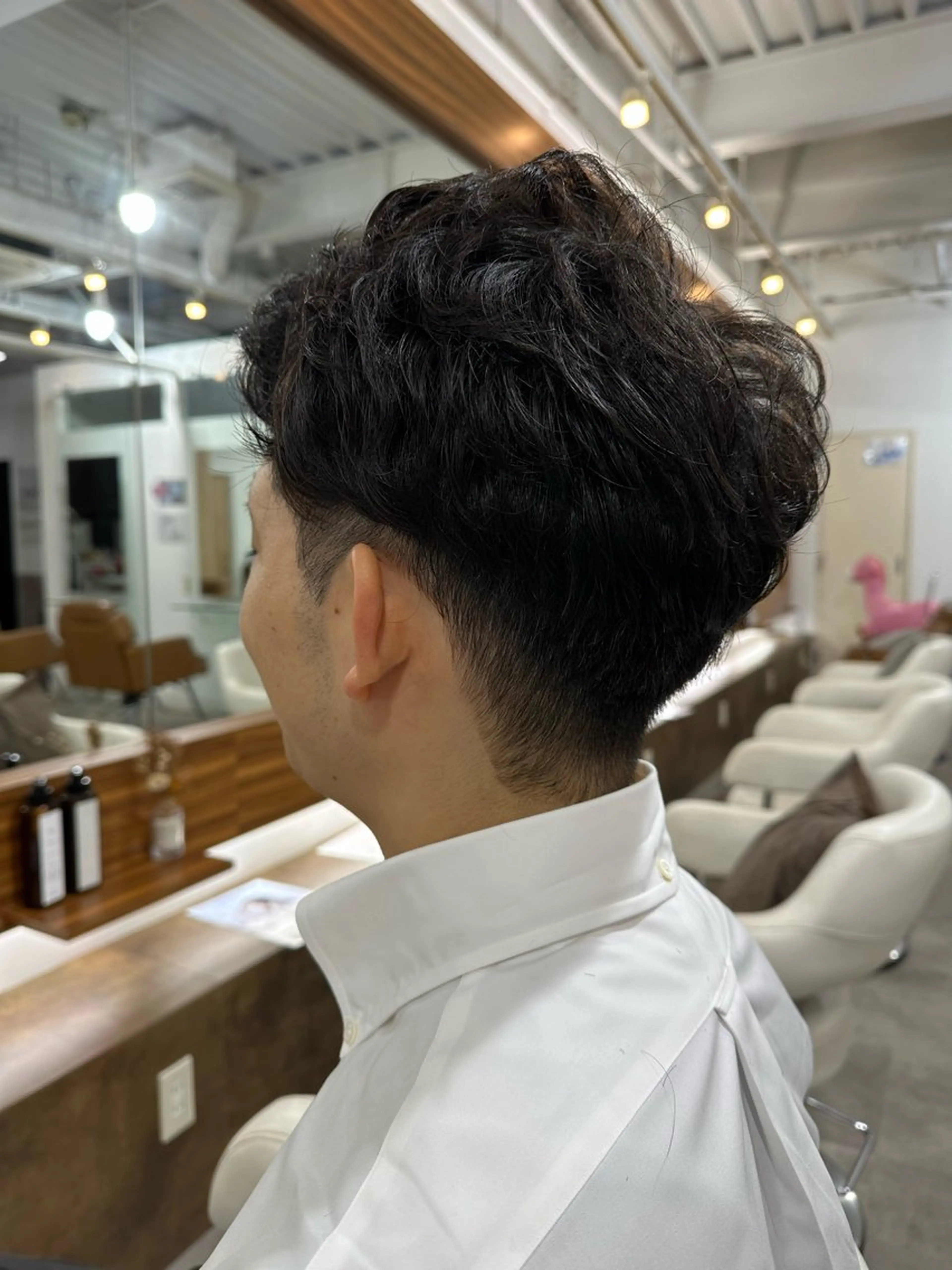 パーマ メンズ カット パーマ 我満 宏映のヘアスタイル