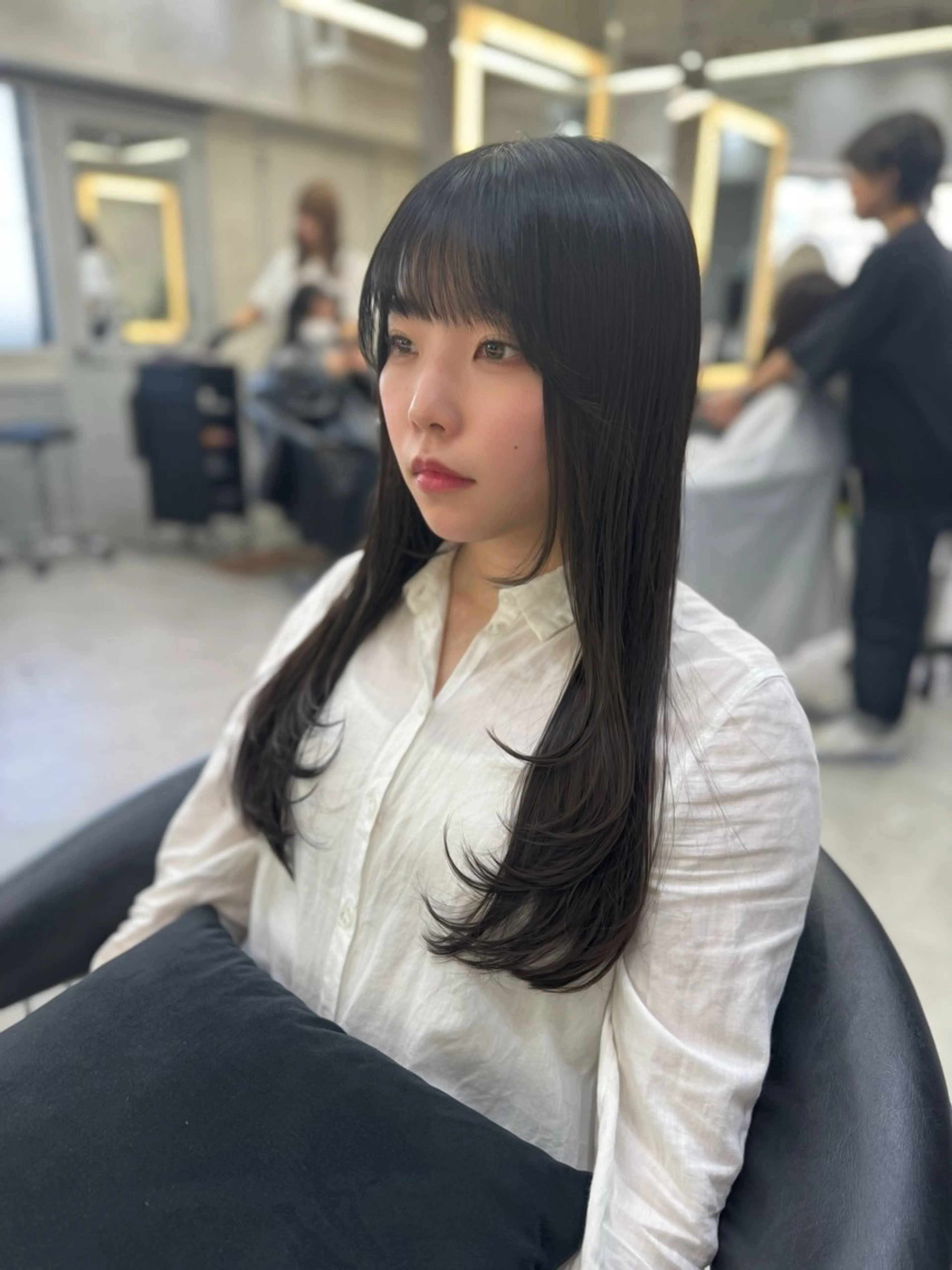 セミロング 池袋/韓国/レイヤー 髪質改善/村上けいとのヘアスタイル