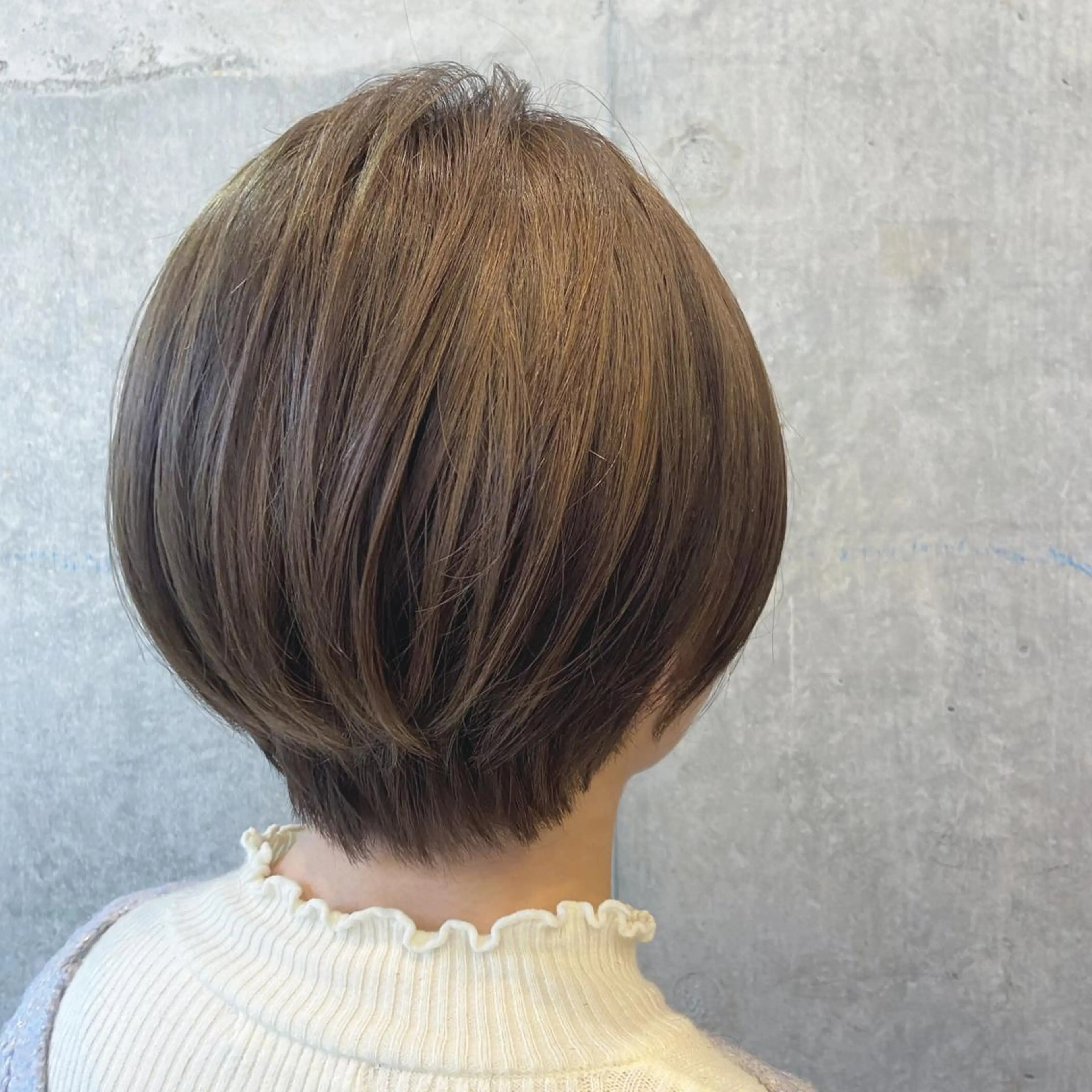 ショート カラー 丸みショート ショートヘア 暗髪/艶髪/Ono .のヘアスタイル