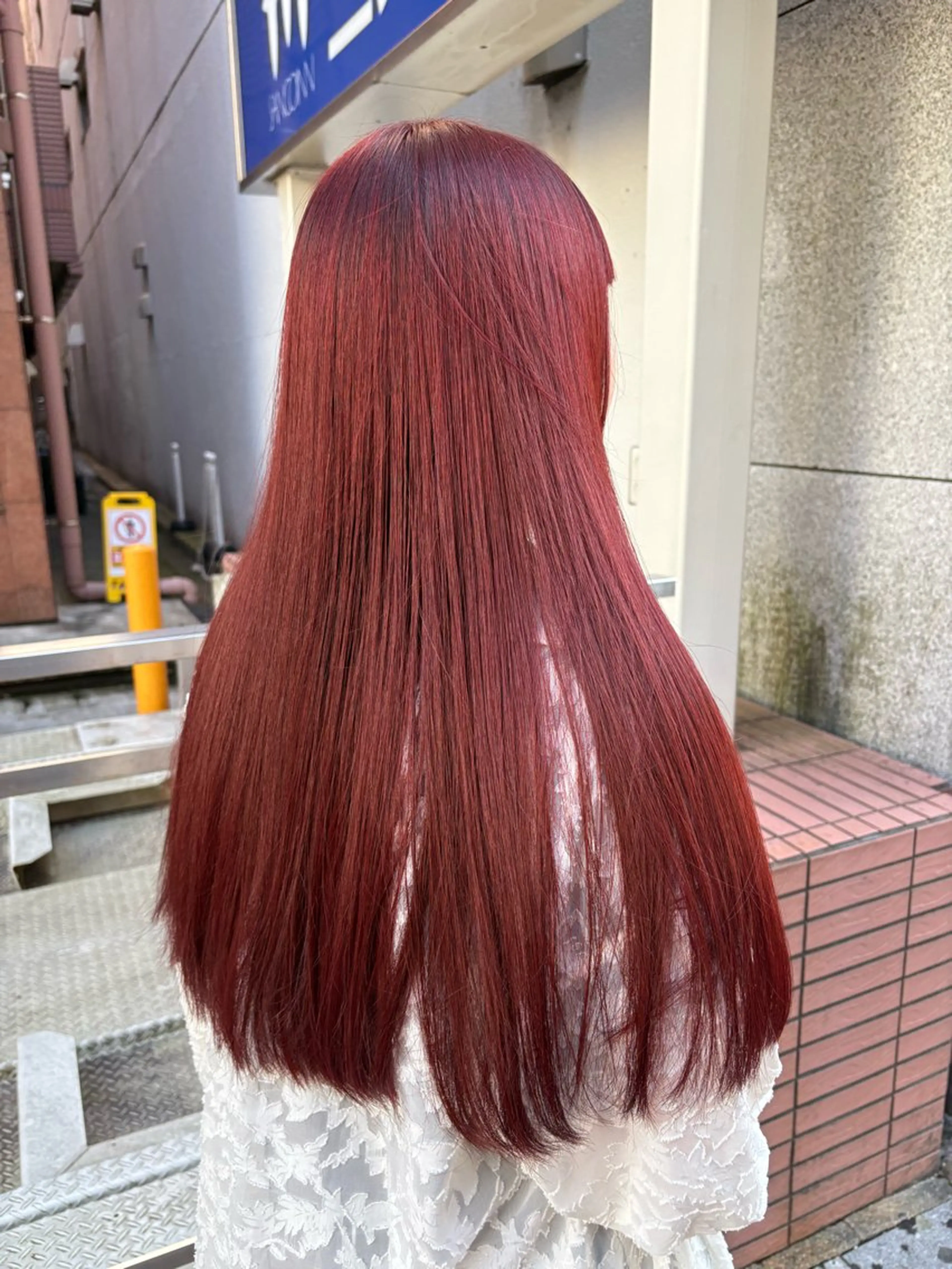 ロング カラー ブリーチ 透明感カラー ダブルカラー ブリーチなしカラー Hirona 縮毛矯正/髪質改善のヘアスタイル