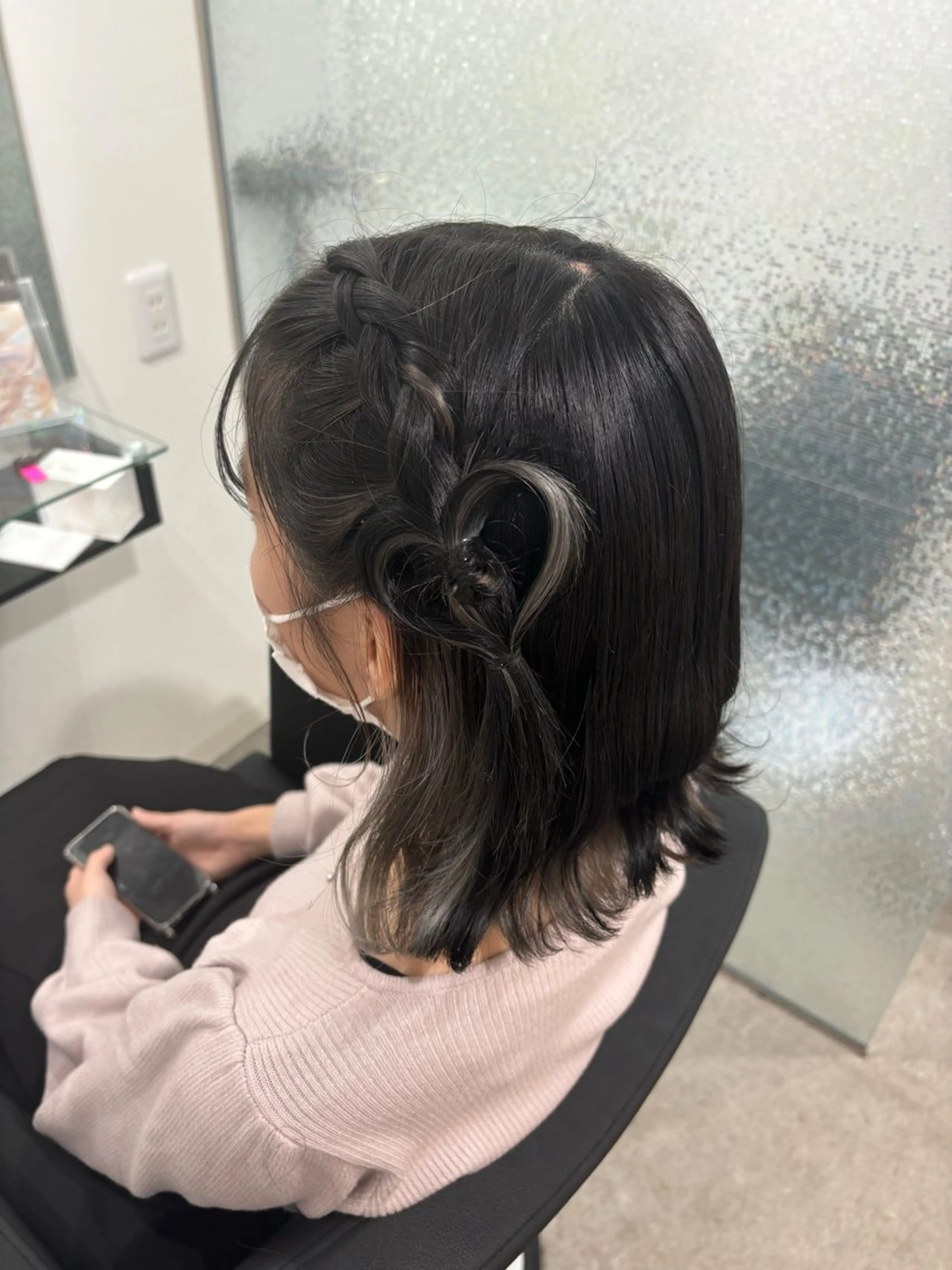 ミディアム ヘアセット Yuzu️🫧/艶髪 カラー/韓国ヘアのヘアスタイル