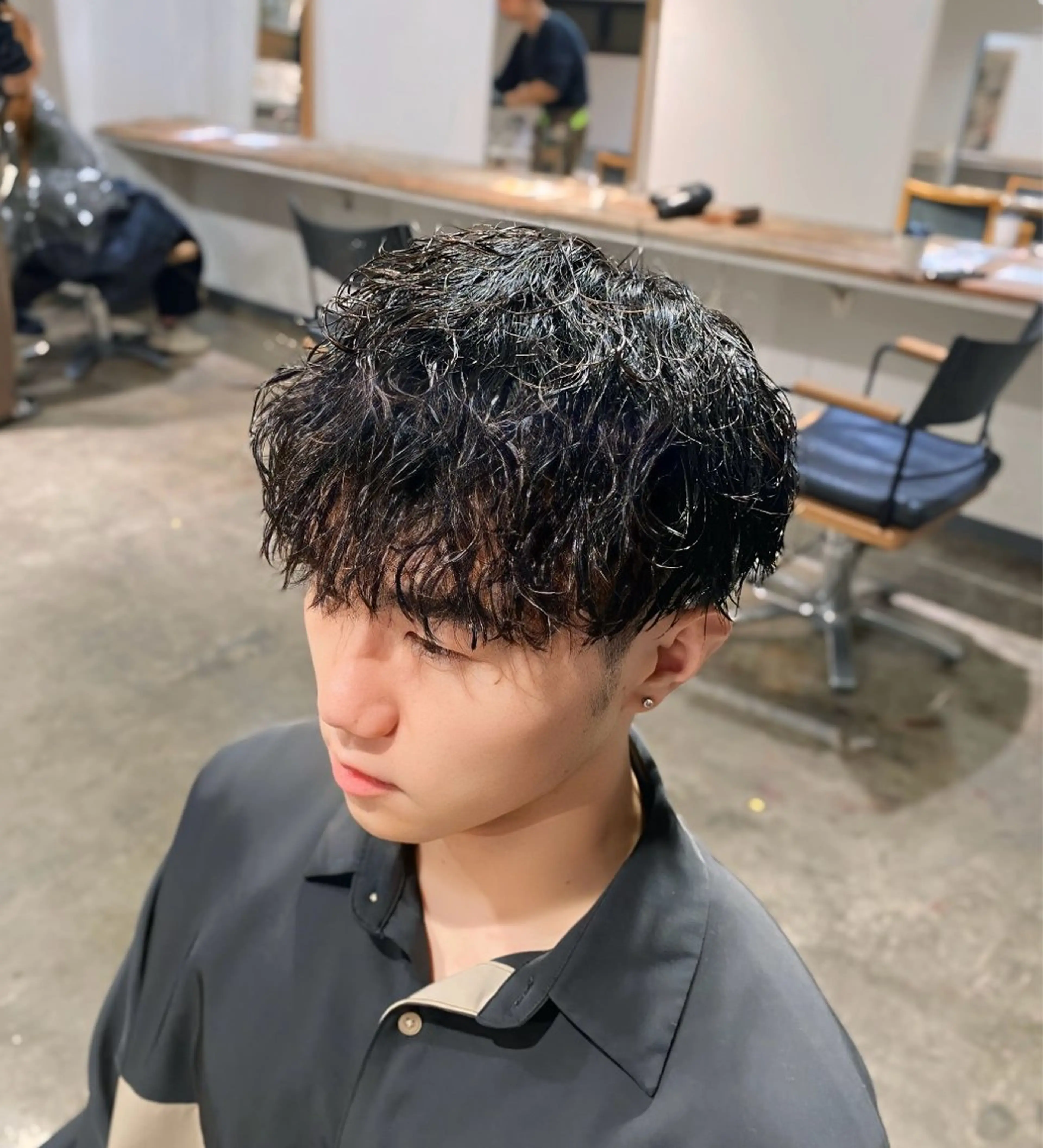 パーマ メンズ メンズパーマ 波巻きパーマ メンズパーマ 特化/中川拓也のヘアスタイル