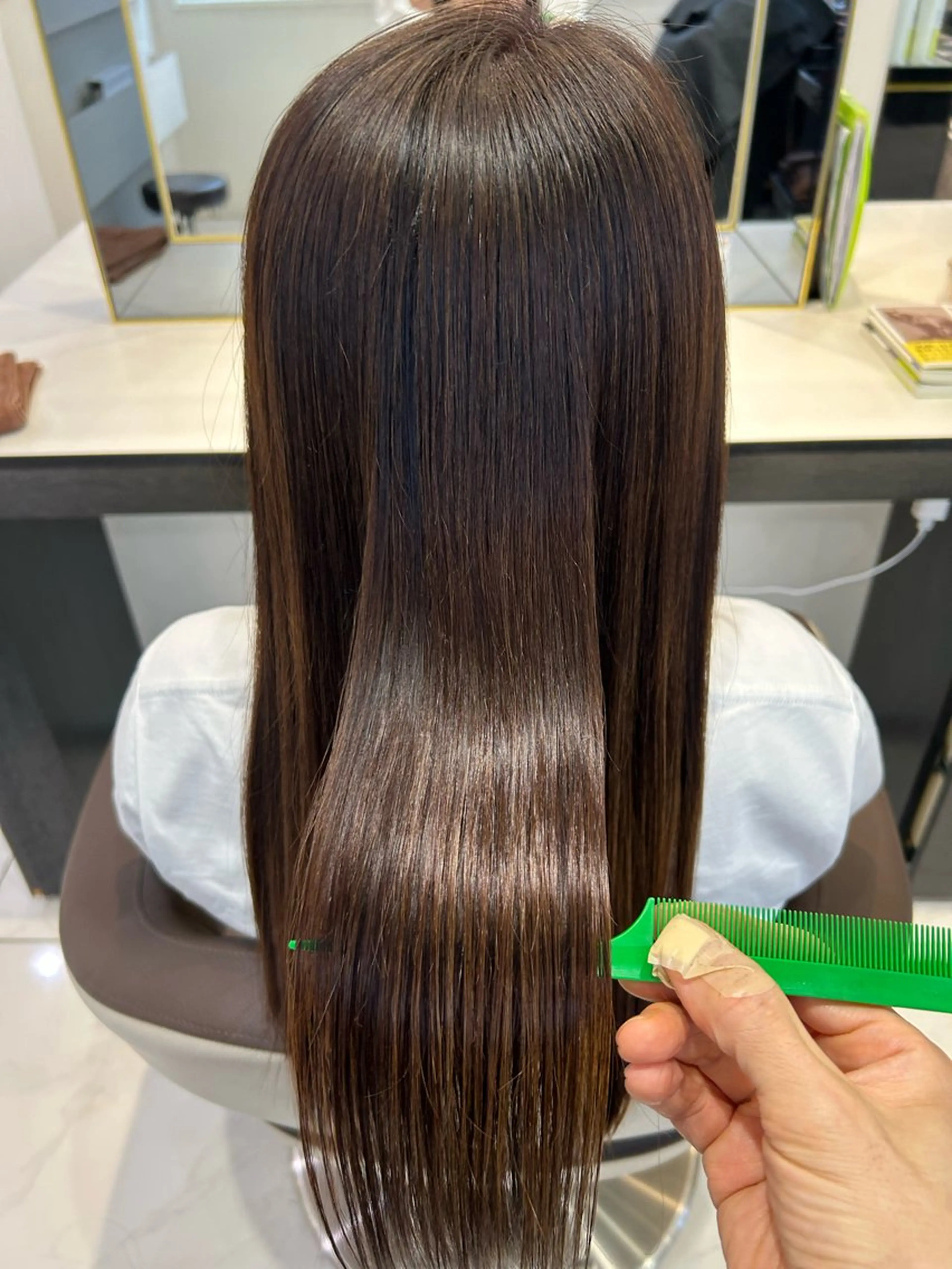 ロング パーマ 縮毛矯正 小田切 栄司のヘアスタイル