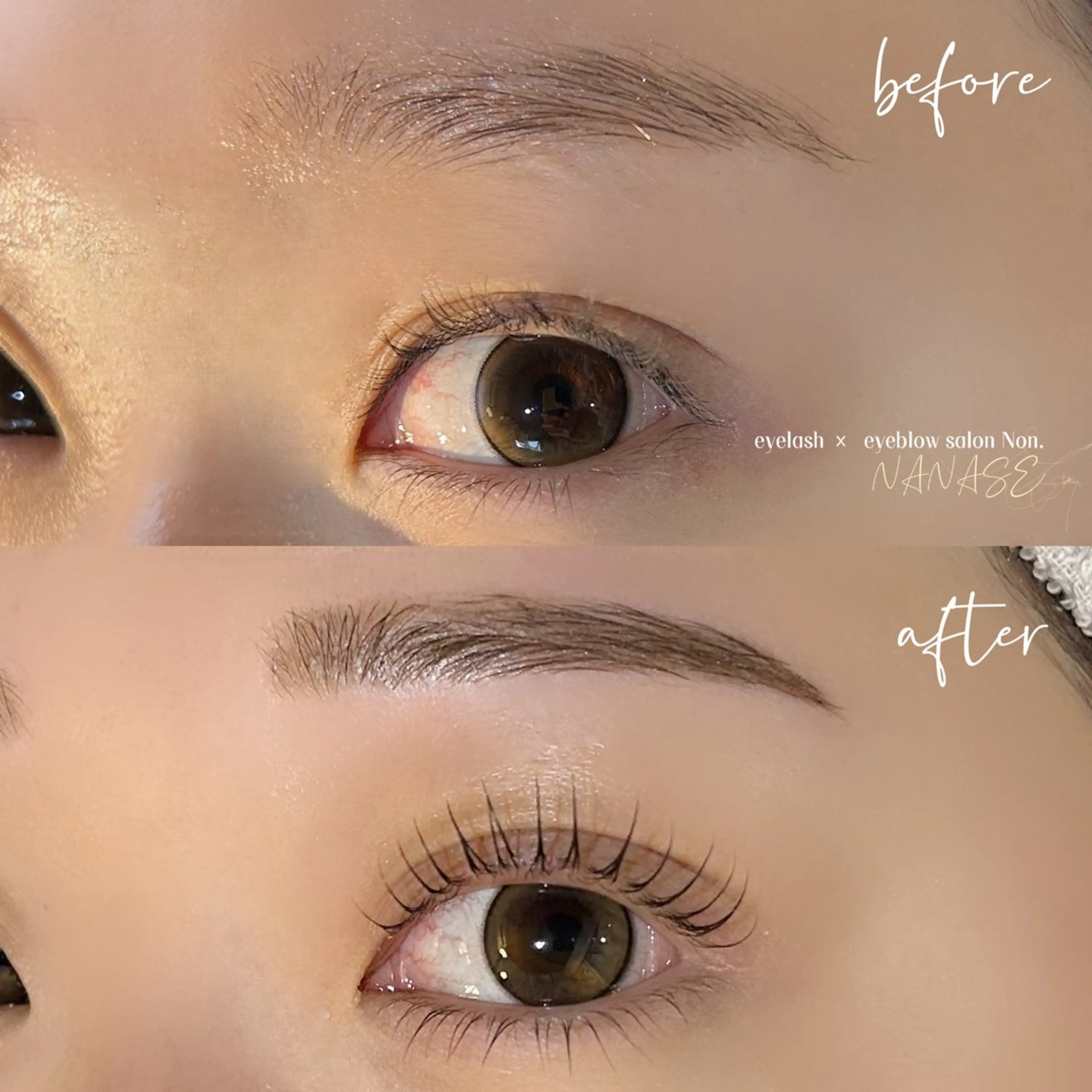 マツエク・マツパ 韓国風マツエク パリジェンヌラッシュリフト 一重×まつ毛パーマ マツパ eyelash ×  eyebrow salon Non.所属・Non. NANASEのマツエク・マツパデザイン