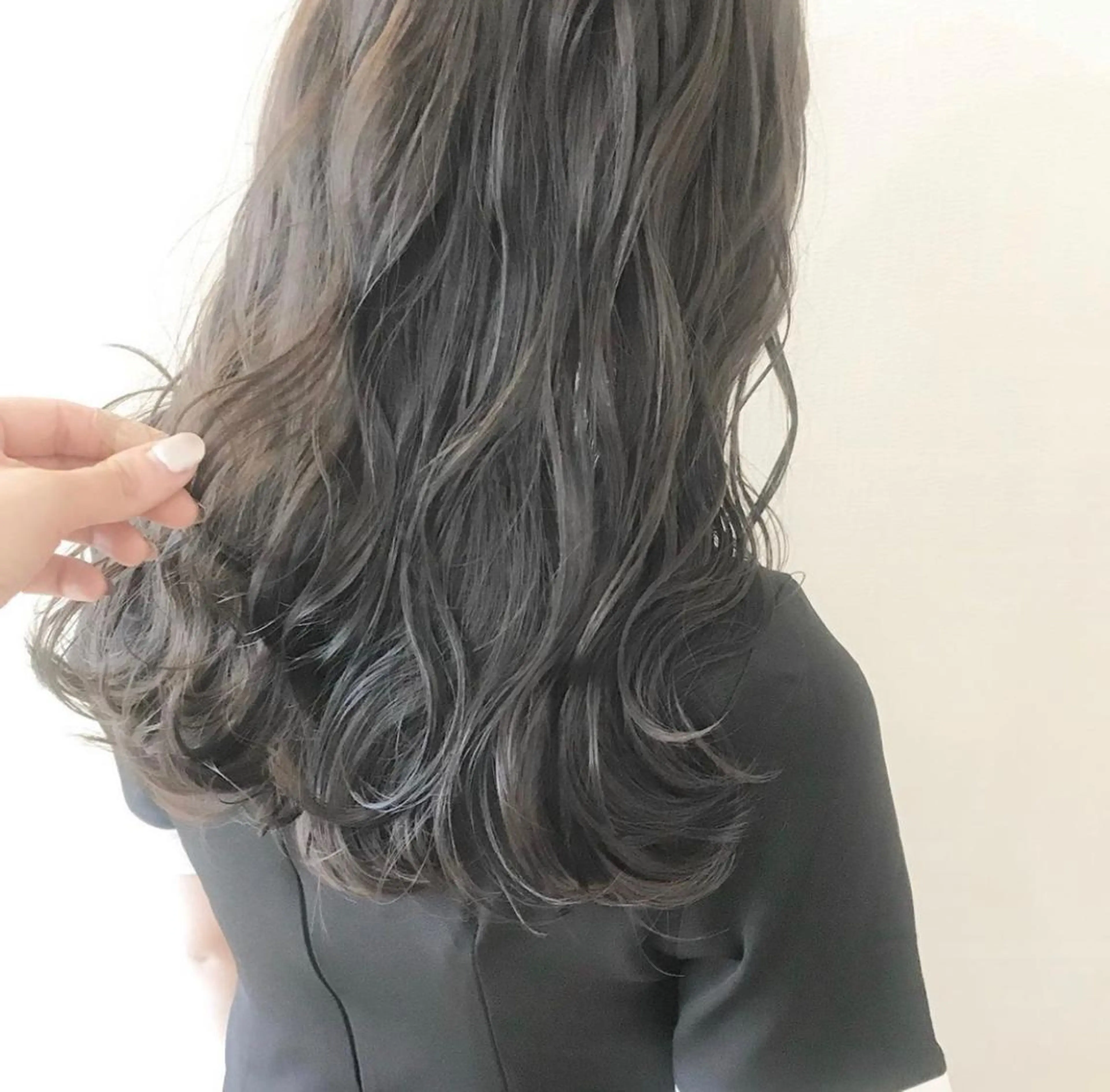セミロング カラー ヘアアレンジ Aloa透明感ヘア ♡kanami♡のヘアスタイル