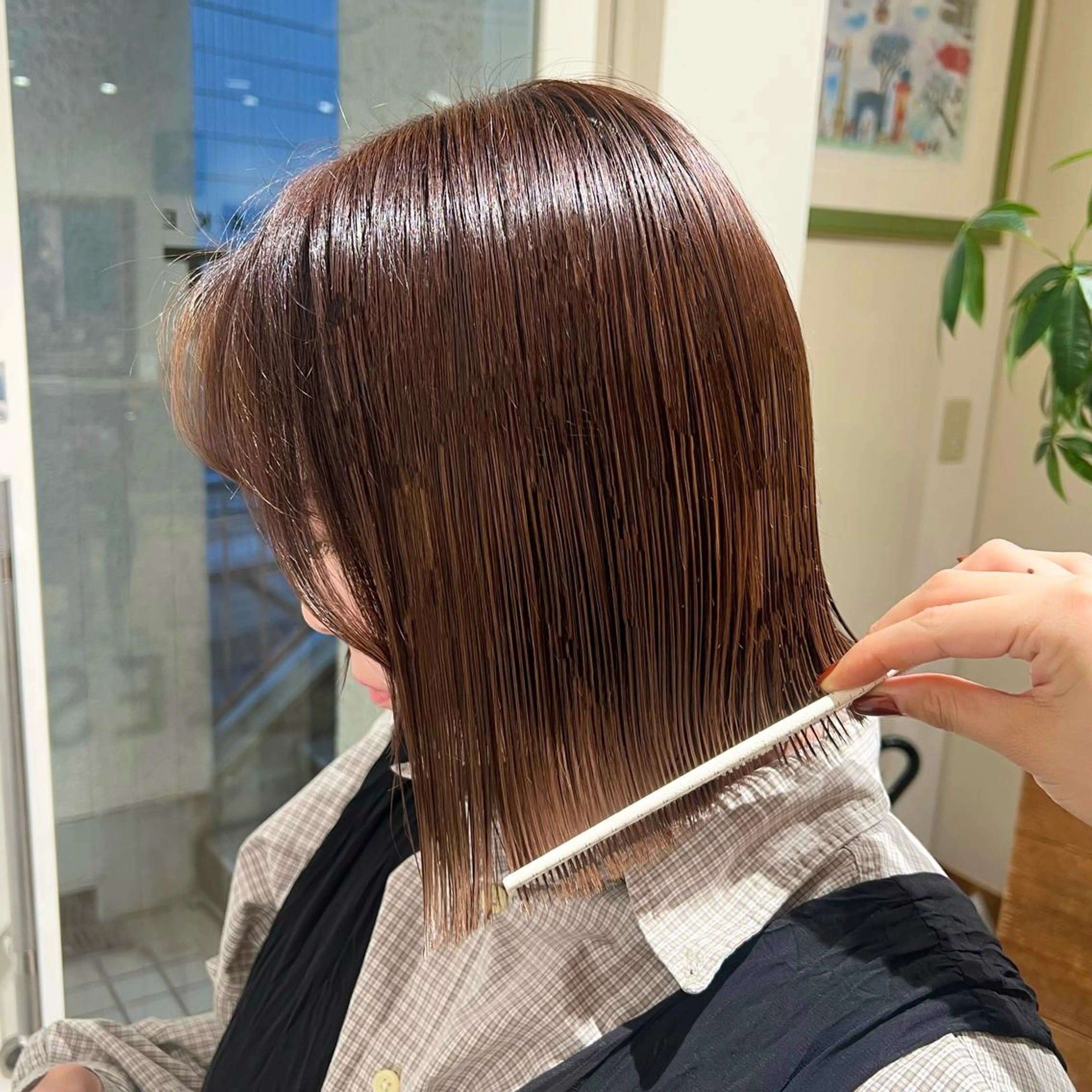 ショート ヘアアレンジ 切りっぱなしボブ ボブ 髪質改善 韓国風ヘア 縮毛矯正 カット トリートメント 𝙎𝙚𝙞𝙧𝙖 ☆カット/パーマのヘアスタイル