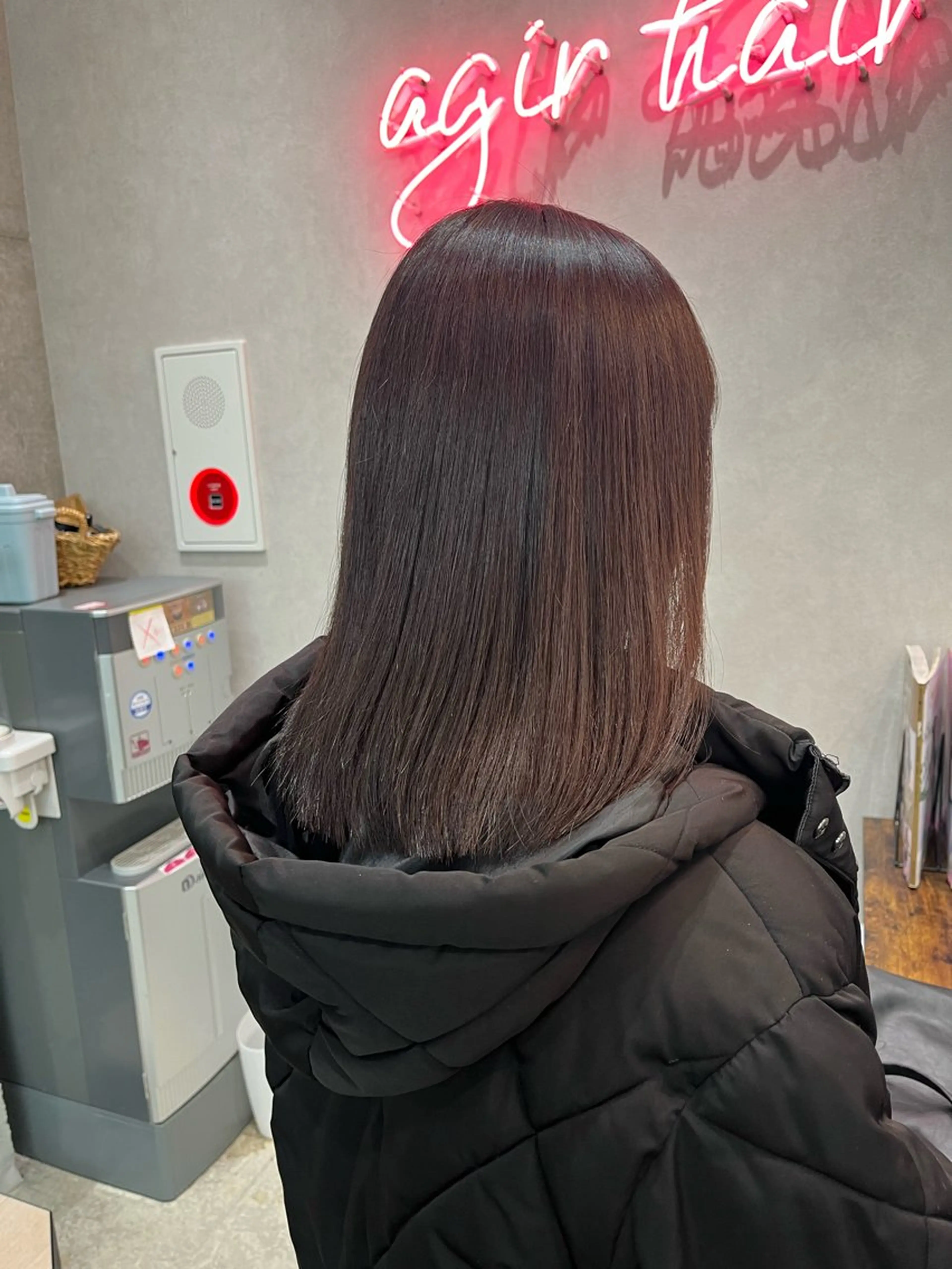 ミディアム カット 縮毛矯正 🪽髪質改善矯正 🤍MIU🤍のヘアスタイル