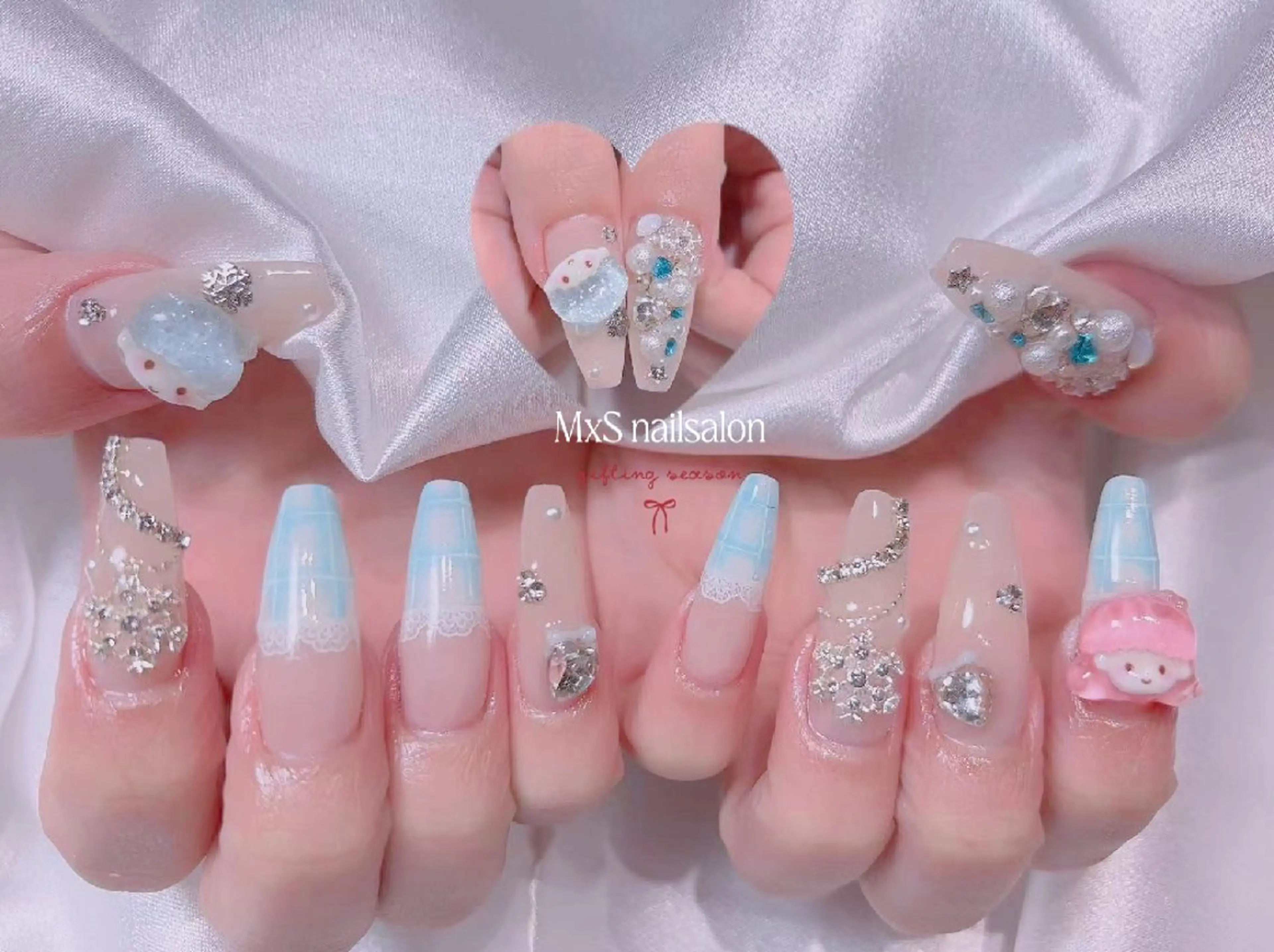 ネイル ジェルネイル 韓国ネイル マグネットネイル パラジェル ワンホンネイル ハンドネイル M×S Nail みなのネイルデザイン