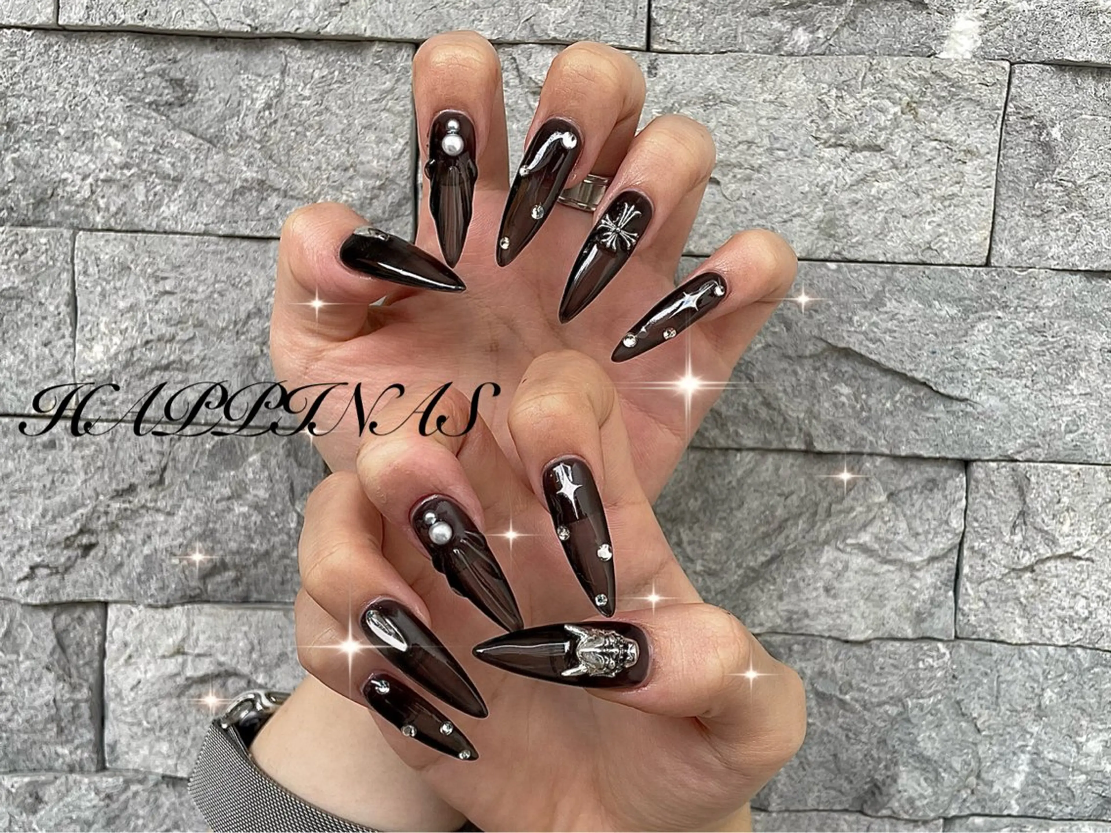 ネイル ロングネイル ワンカラーネイル スカルプネイル シンプルネイル ハンドネイル HAPPINAS Jrネイリスト💅のネイルデザイン