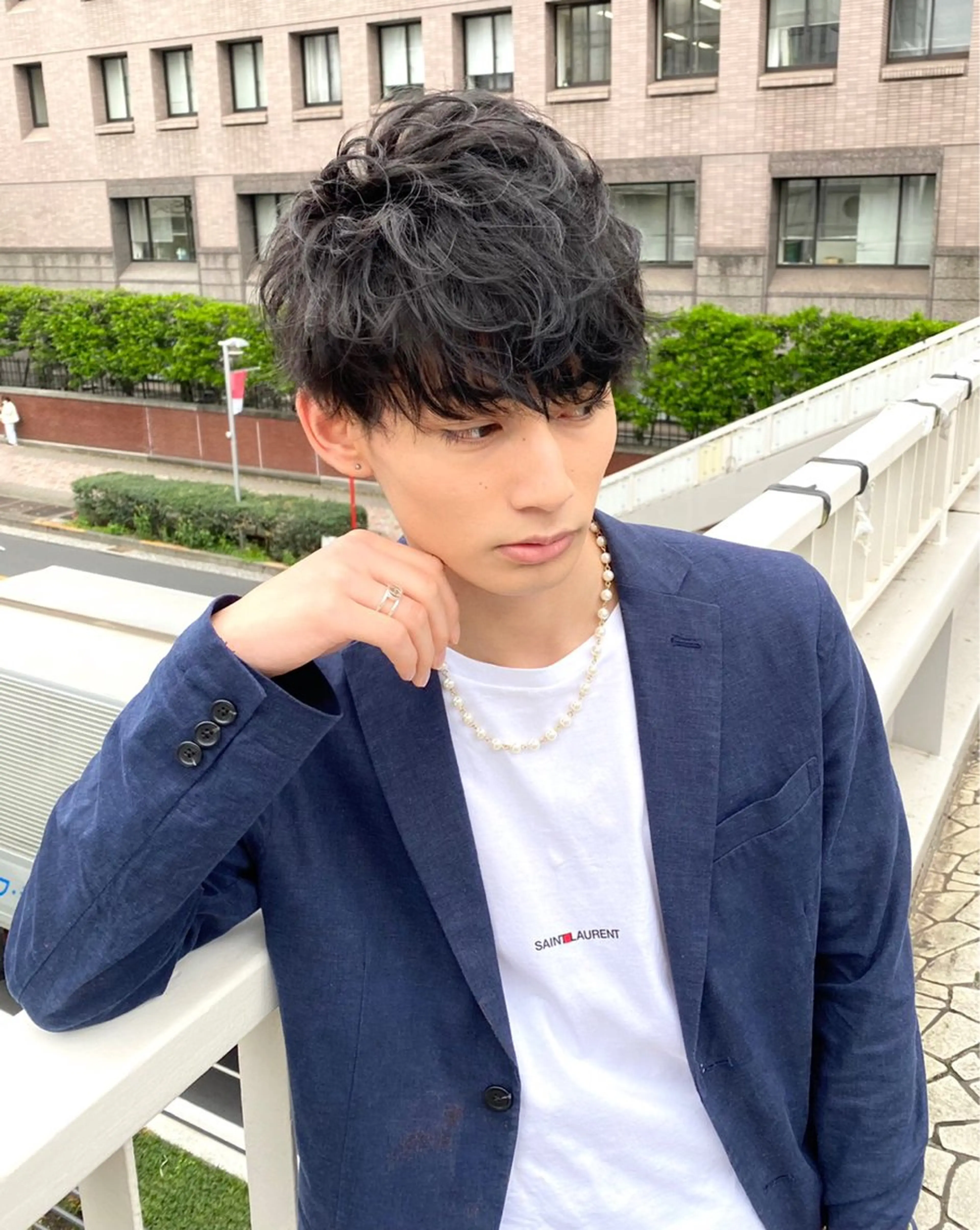 ミディアム カラー ヘアアレンジ メンズ カット ヘアカラー トリートメント ヘッドスパ ヘアセット ✨【公式】渋谷メンズ サロン BLUCK✨のヘアスタイル