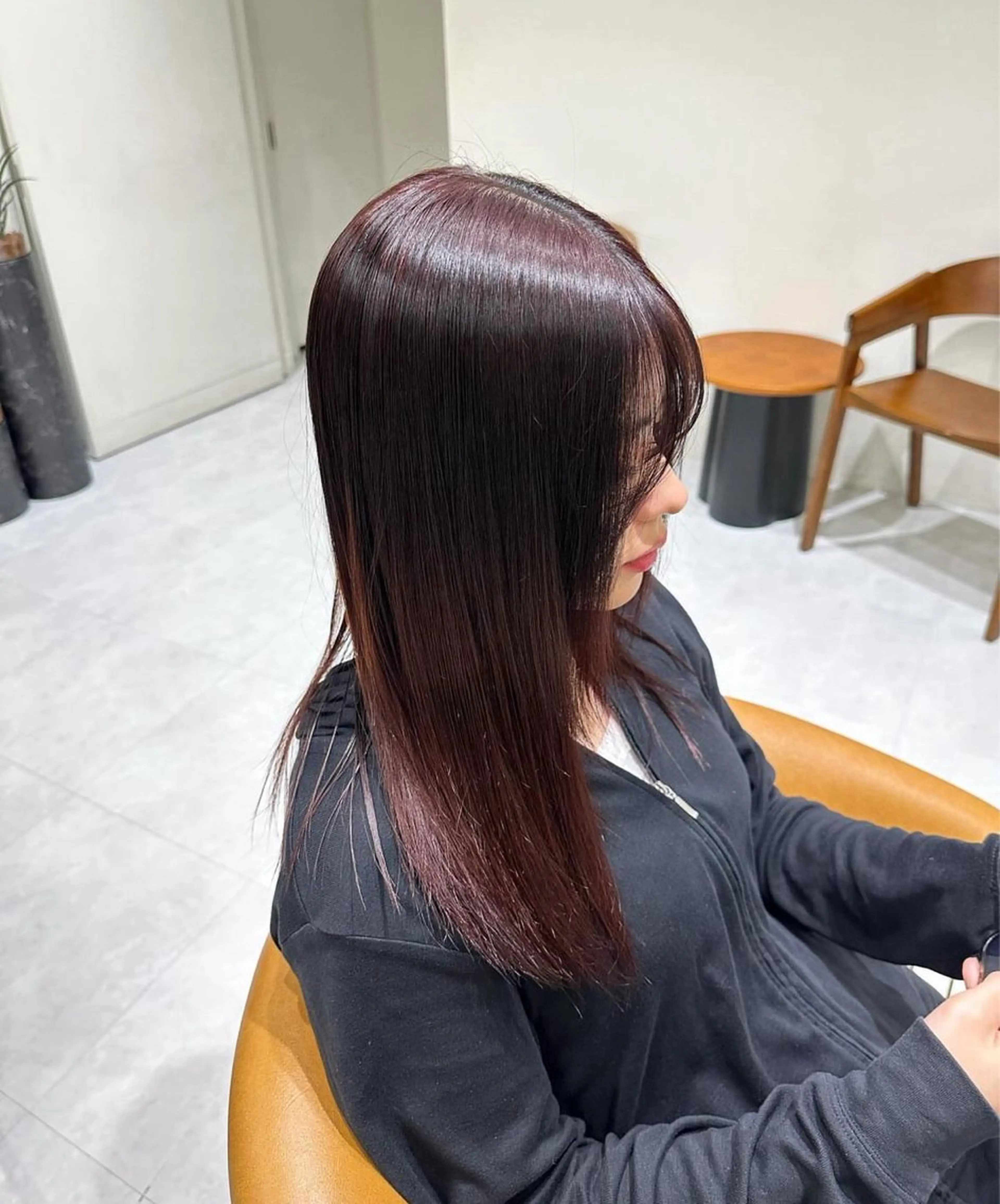 ロング カラー ヘアカラー ぱつっとボブ/透明感 カラー/Ayakaのヘアスタイル