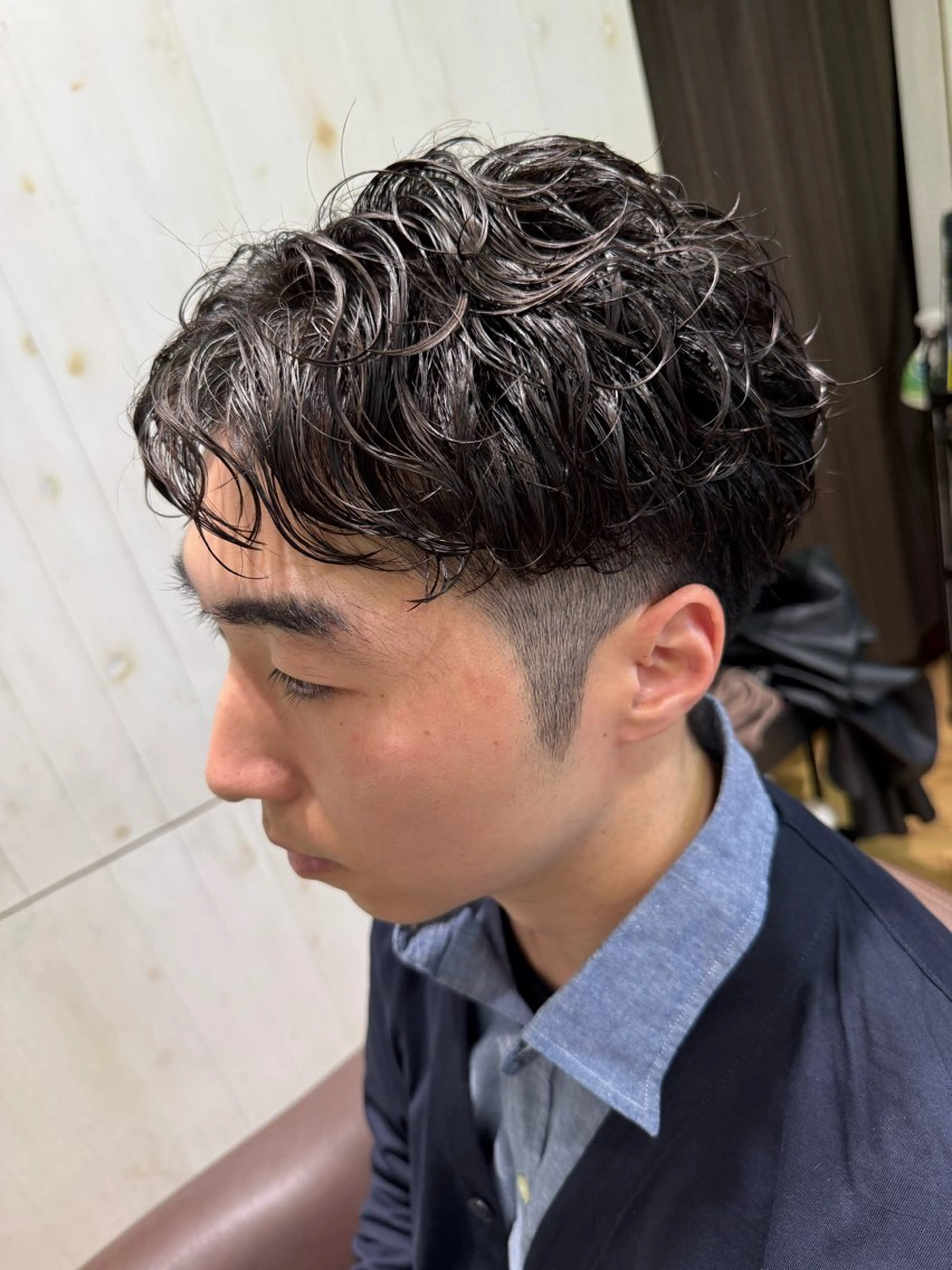 ショート パーマ メンズ メンズパーマ 溝口 槙里也のヘアスタイル