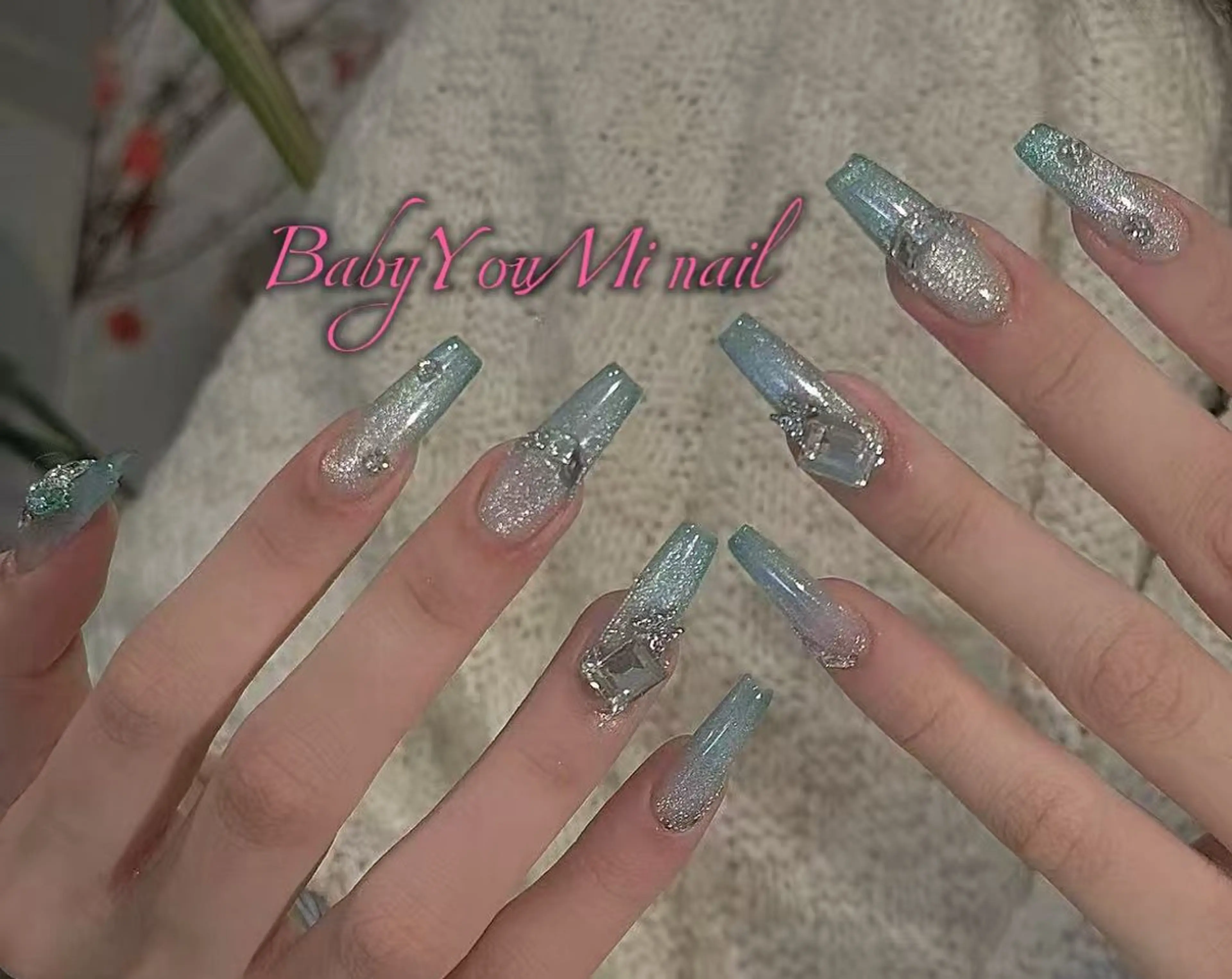 ネイル オーロラネイル 成人式 フットネイル フレンチネイル ジェルネイル ハンドネイル BabyYouMi nailのネイルデザイン