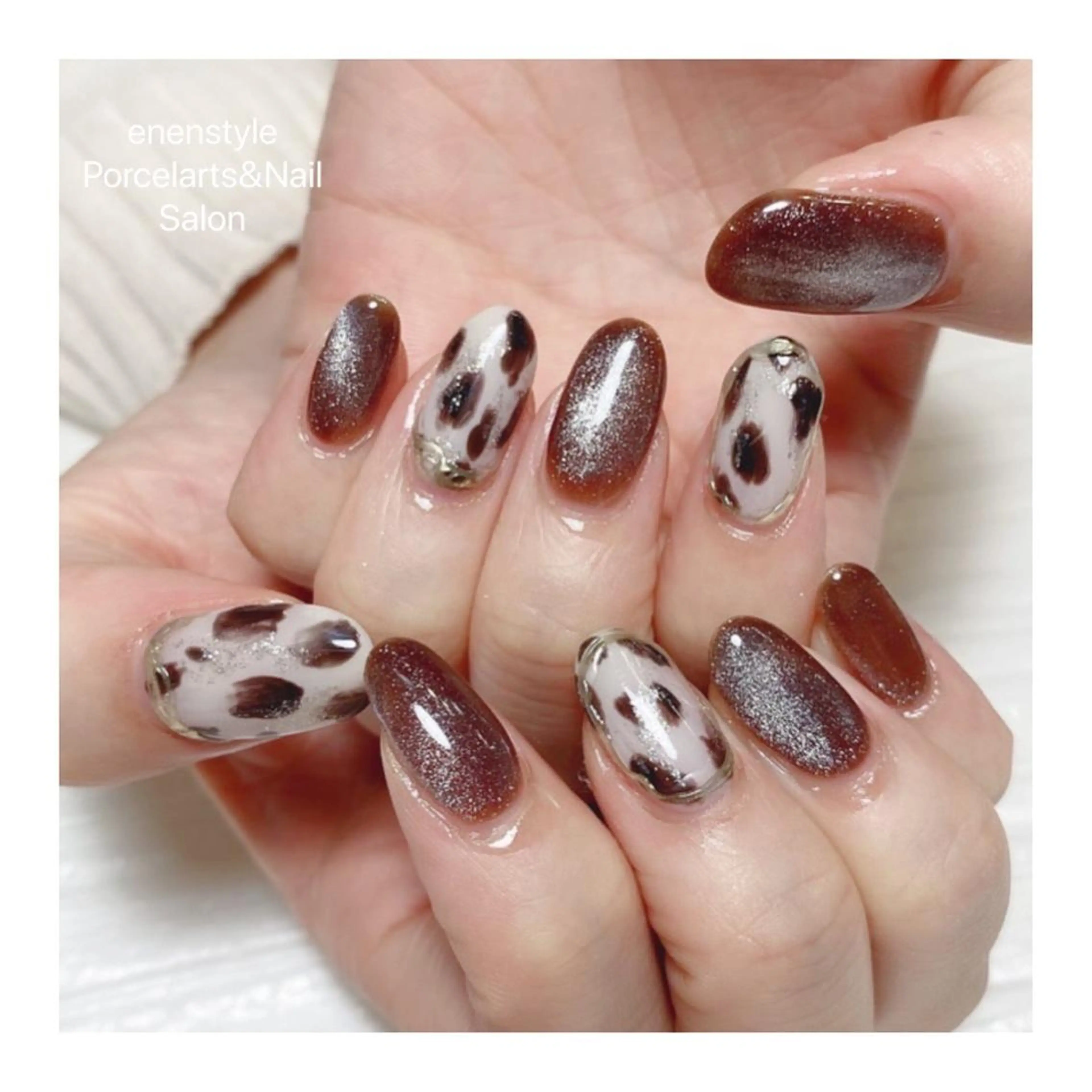 ミディアム ネイル ハンドネイル 👑enen style👑のネイルデザイン