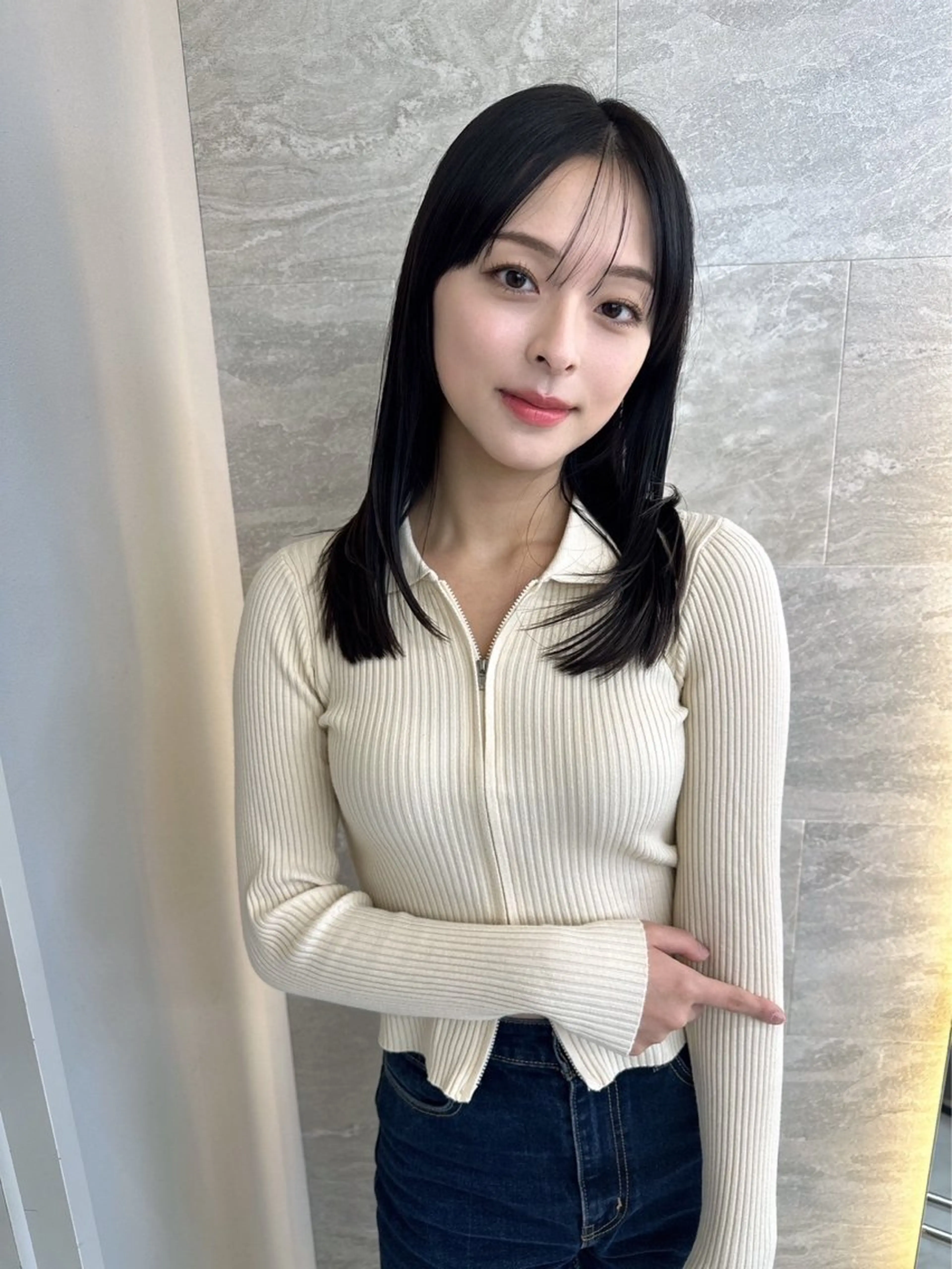 セミロング カラー 池袋/似合わせ/縮毛 髪質改善【ugen】のヘアスタイル