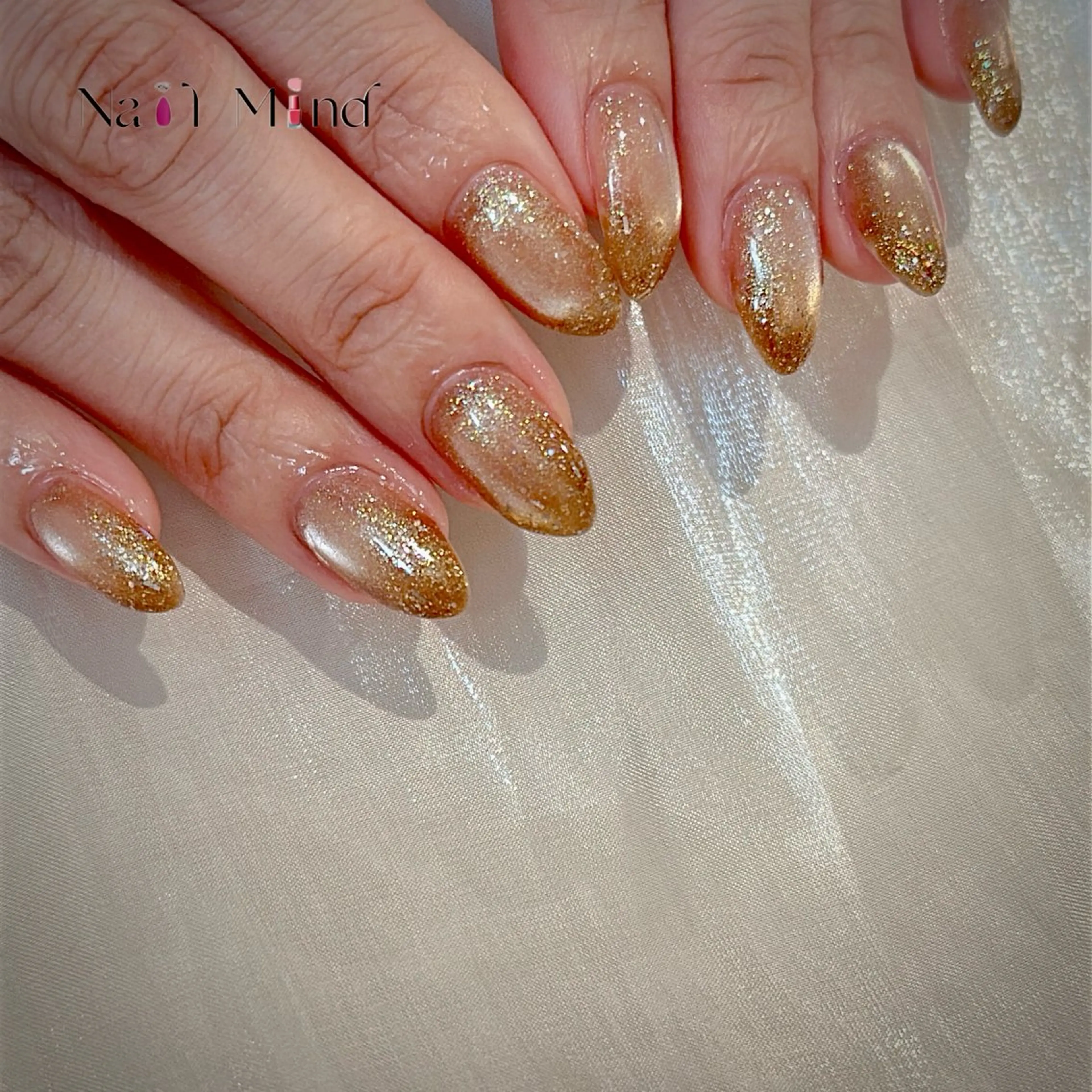 ネイル グラデーション ラメ(グリッター) ラメグラデーション ハンドネイル Nail Mind (NaONail）のネイルデザイン