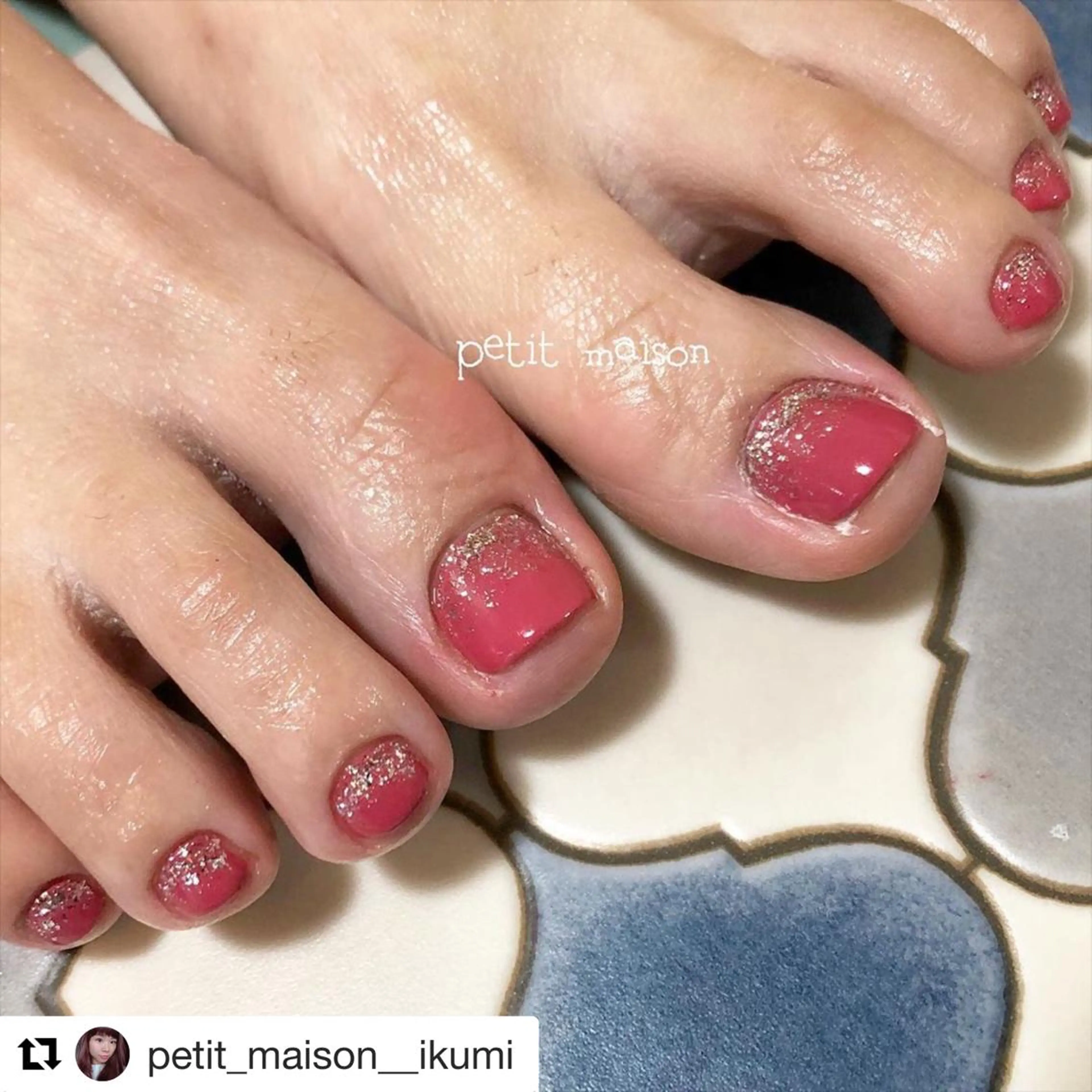 ネイル ラメ(グリッター) Petit maisonのネイルデザイン