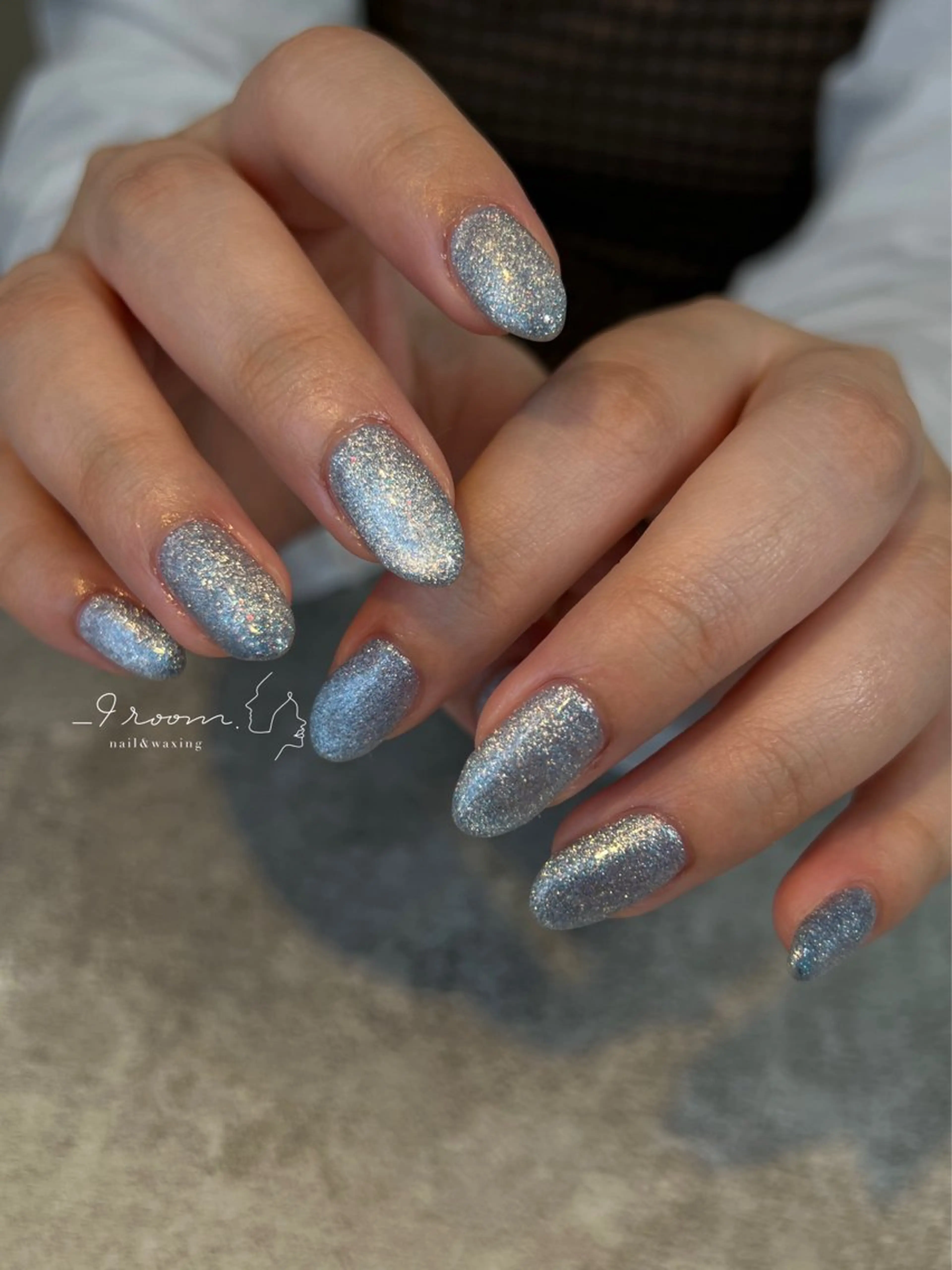 ネイル ブルー シンプルネイル 冬ネイル ハンドネイル _9 room. Yoshimiのネイルデザイン