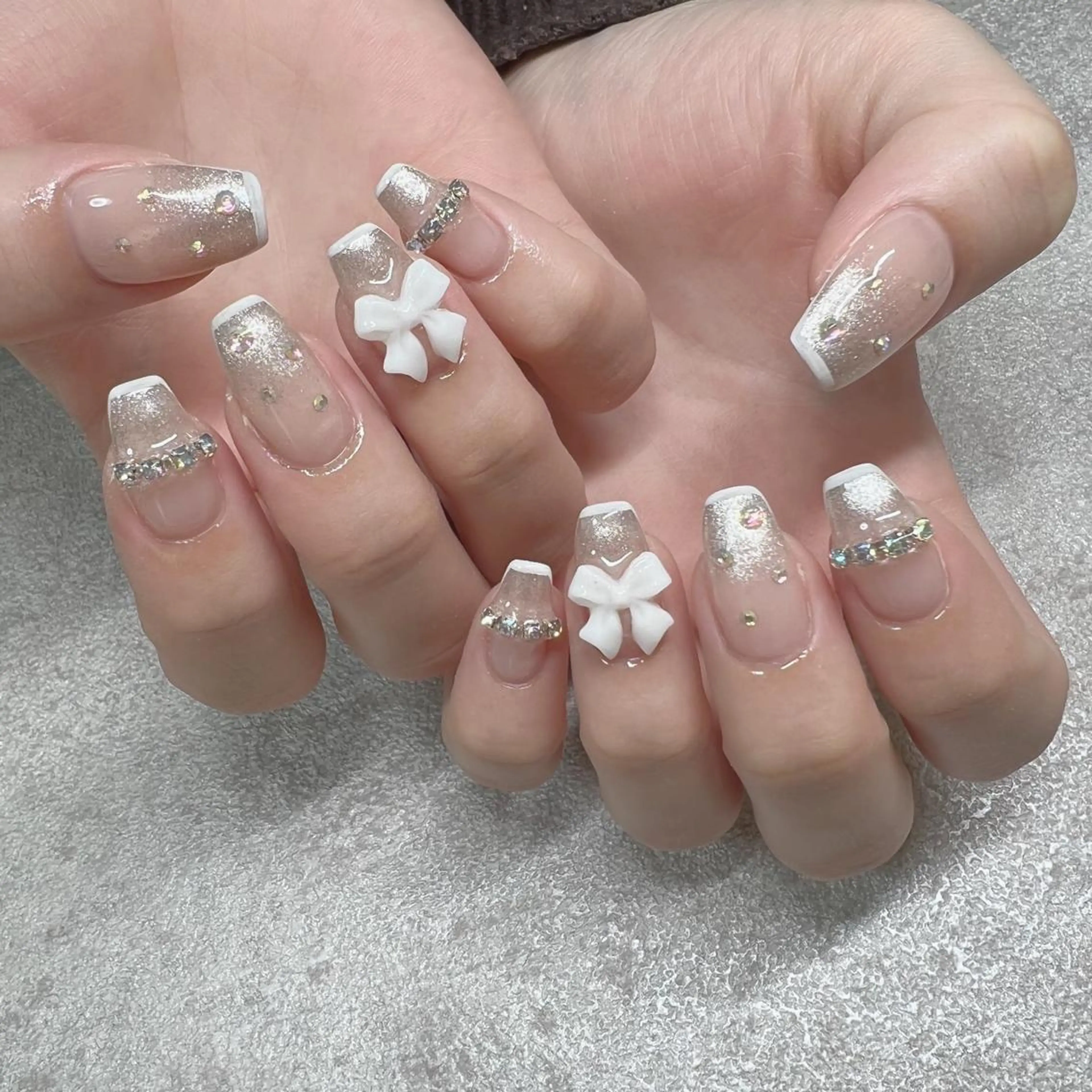 ネイル リボン ハンドネイル 川端 京香のネイルデザイン