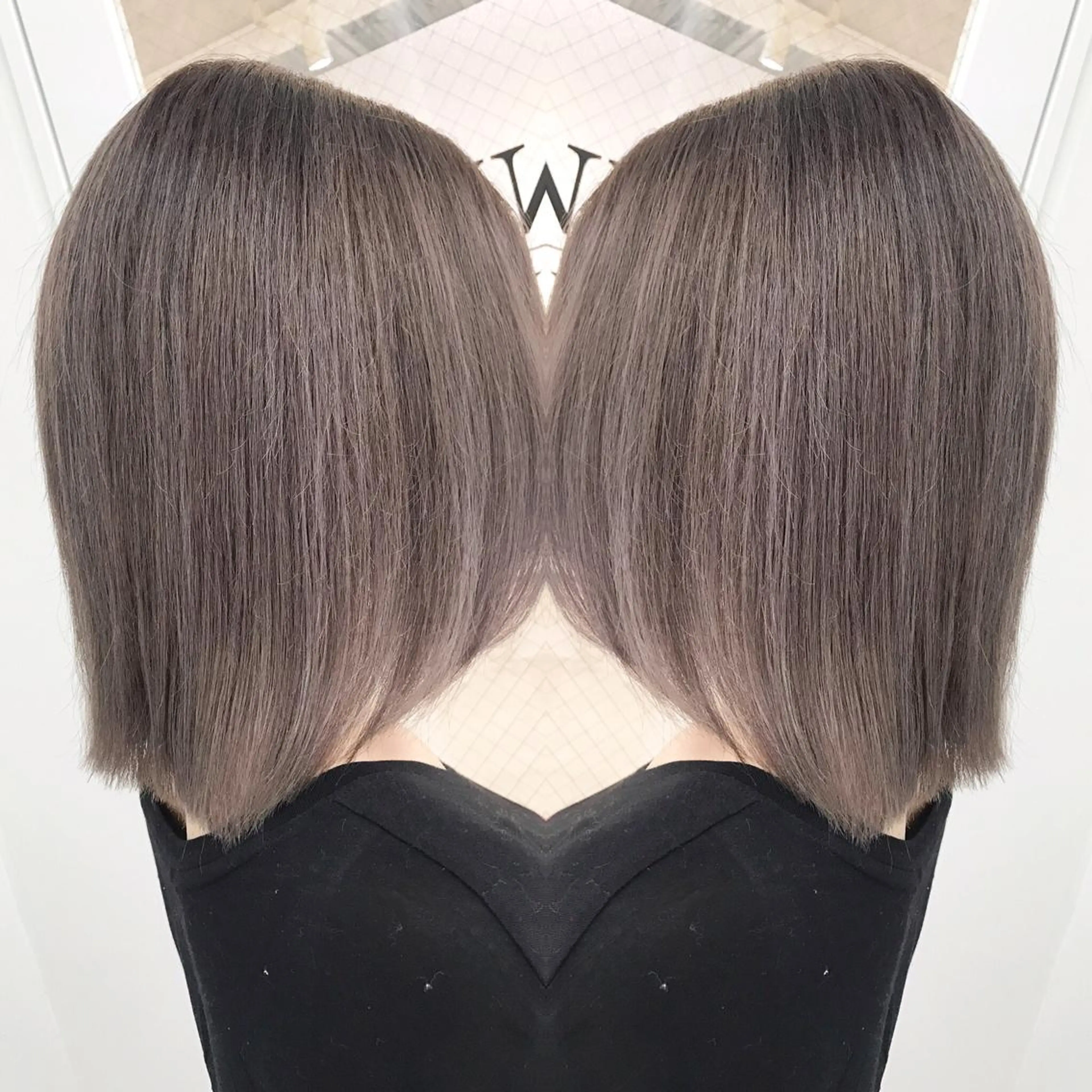 ミディアム カラー ヘアアレンジ ヘアカラー トリートメント 縮毛矯正 髪質改善寺坂雄飛💐のヘアスタイル