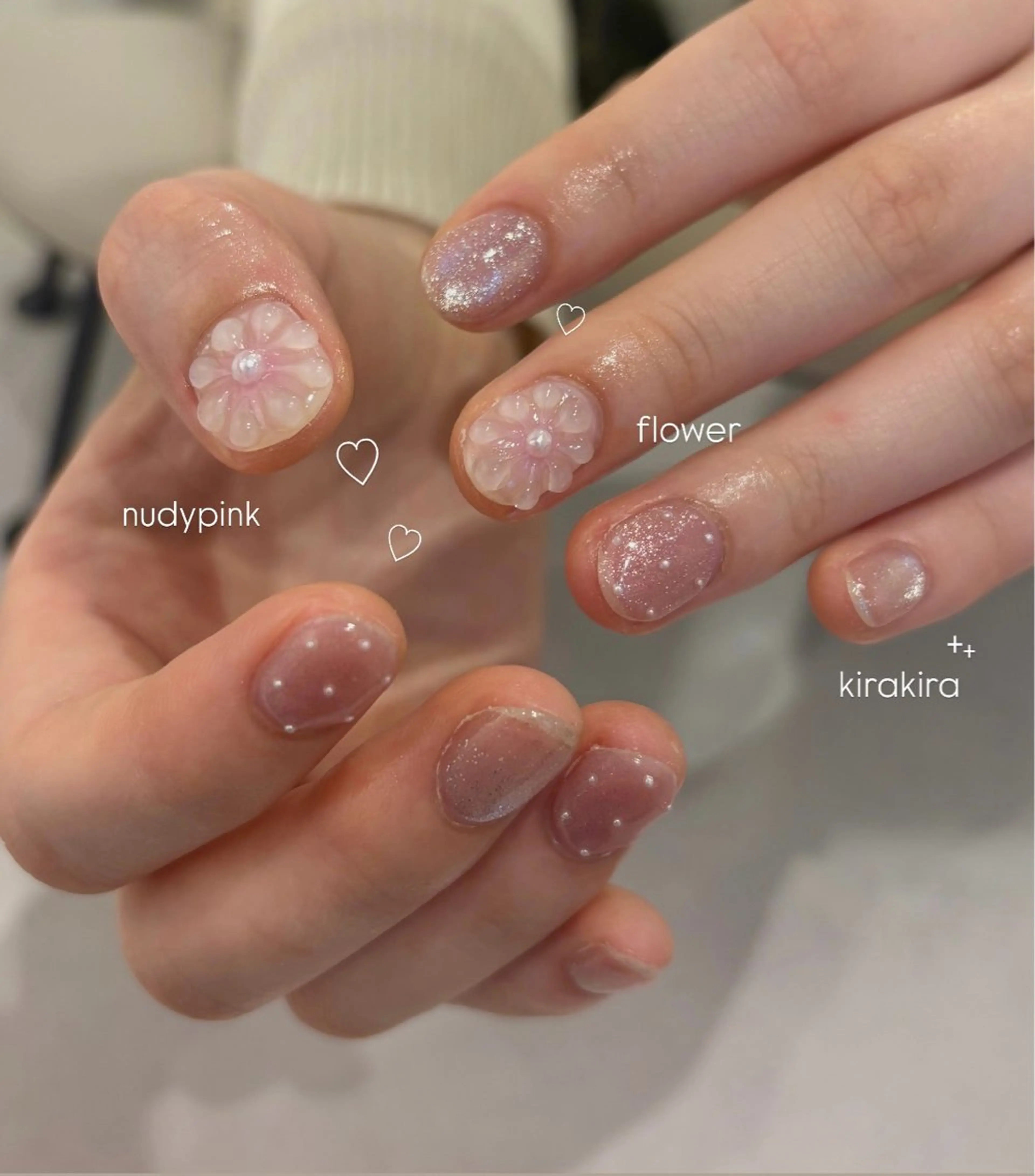 ネイル アートネイル ピンク ぷっくりネイル 春ネイル ハンドネイル enurk店 🍋 M I K U  *のその他イメージ