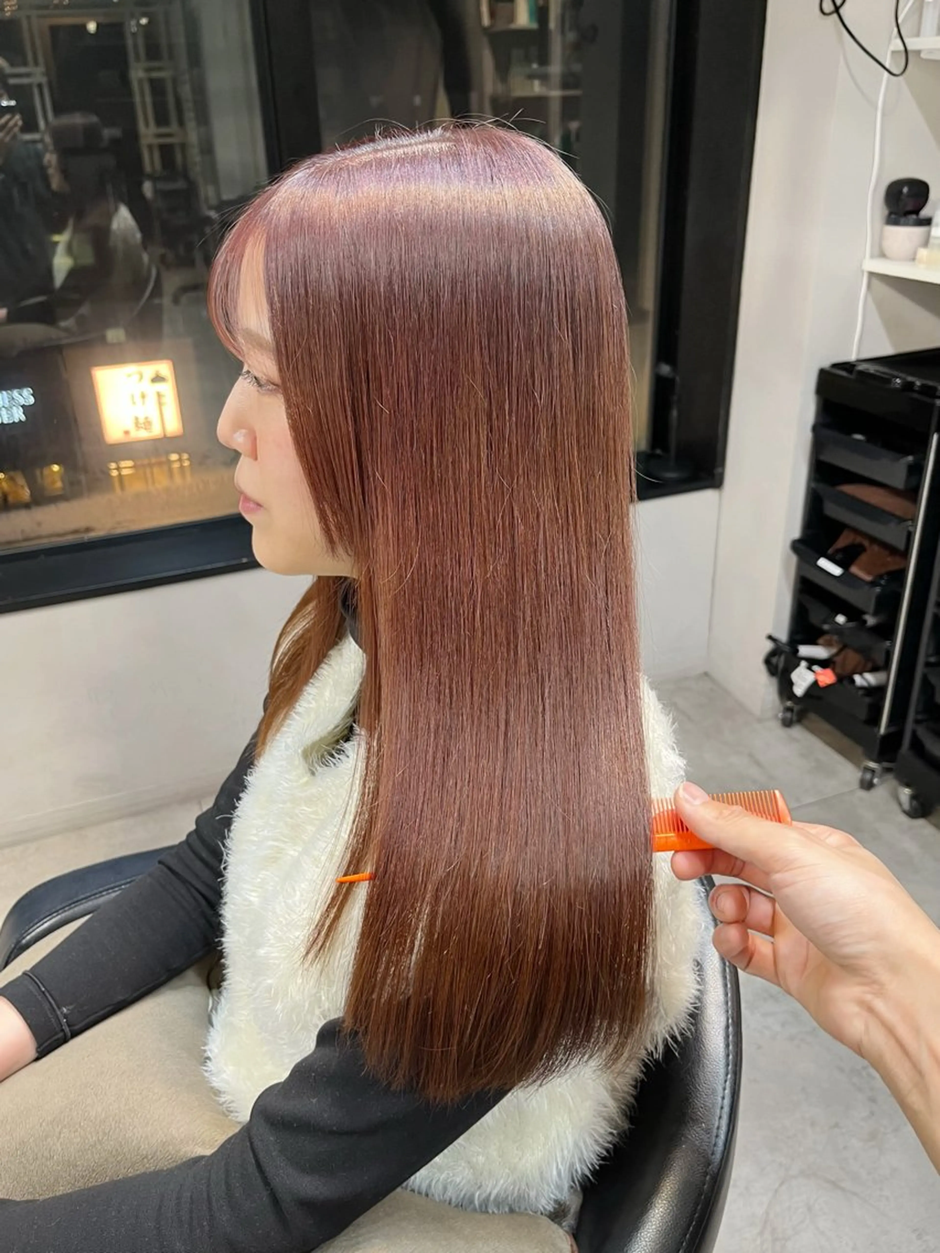 ロング カラー うる艶カラー/恵比寿 ベージュ/丸山陽平のヘアスタイル