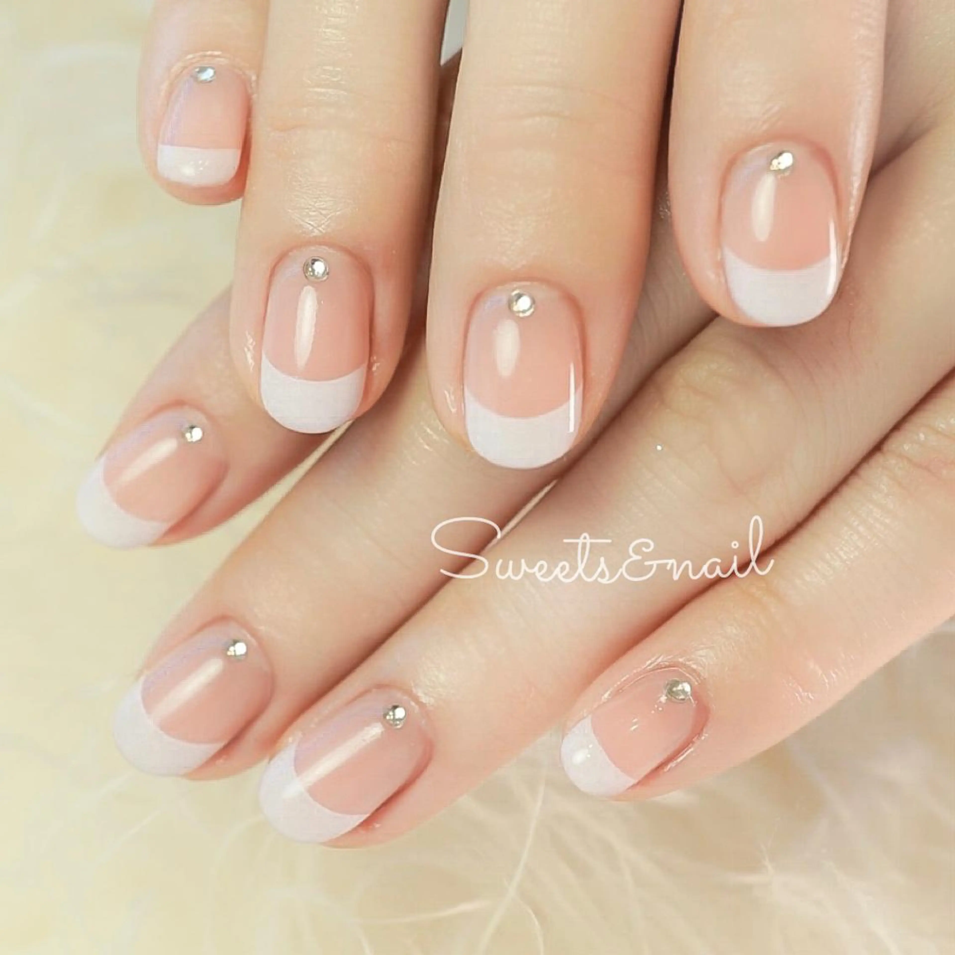 ネイル フレンチネイル ジェルネイル ショートネイル シンプルネイル Sweets& nail みなこのネイルデザイン