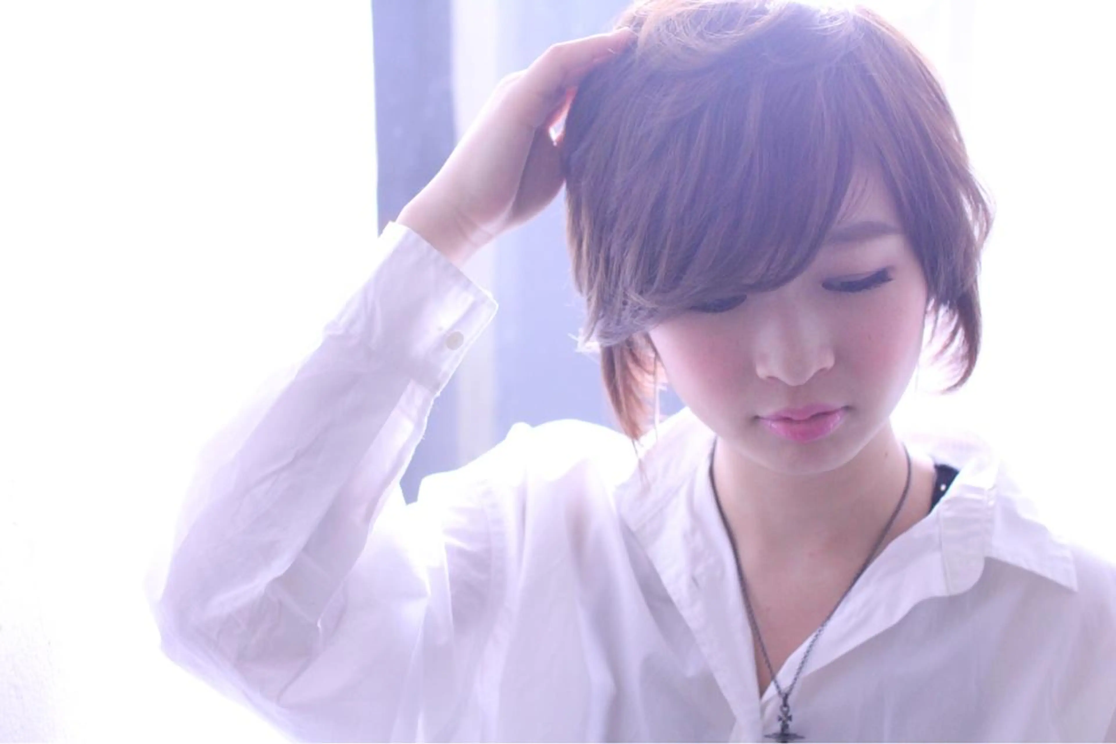 ショート カラー ハイトーンカラー 平松 千枝のヘアスタイル