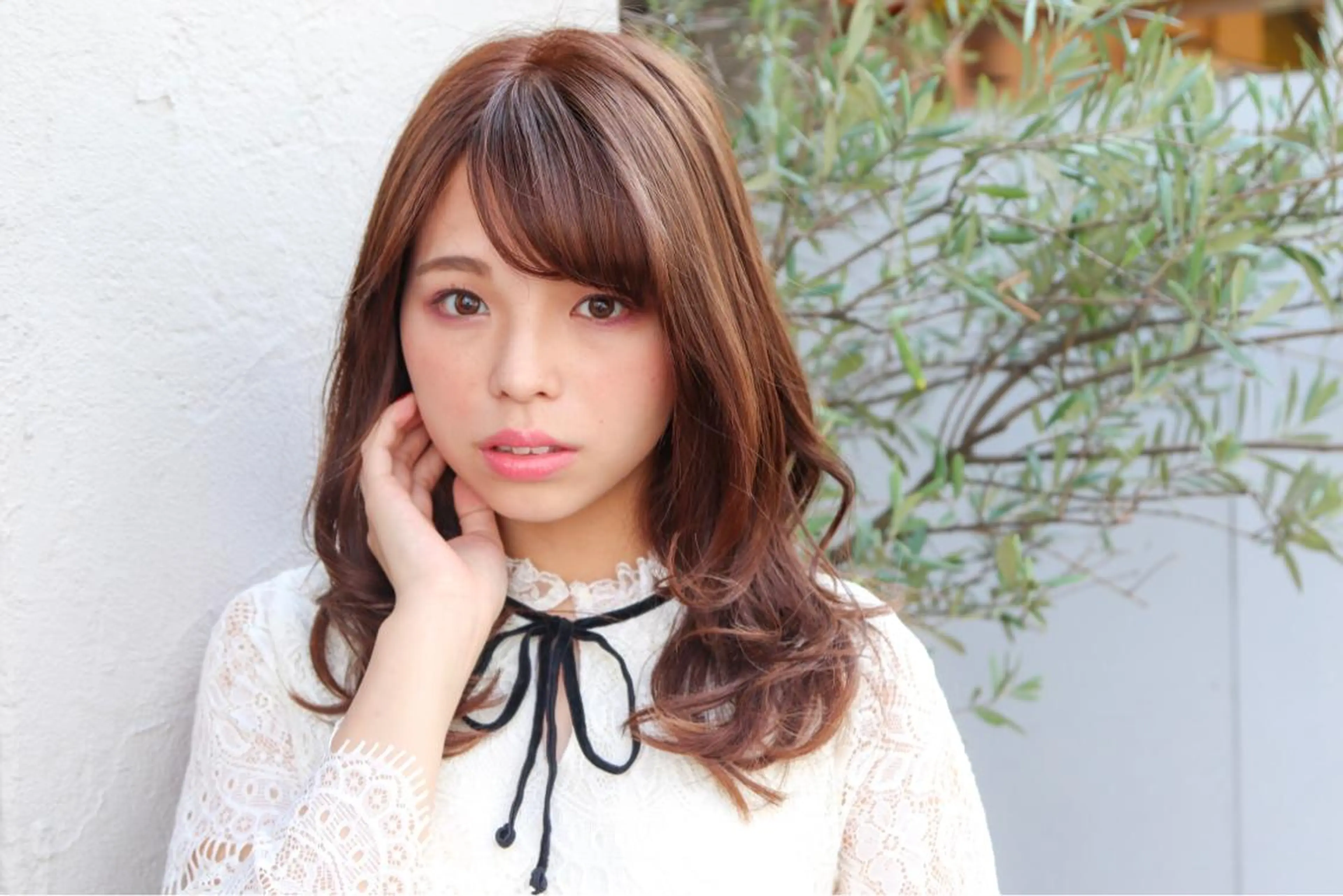 セミロング シールエクステ セミロングパーマ エクステ ハイライト 縮毛矯正 荒木 ユウのヘアスタイル