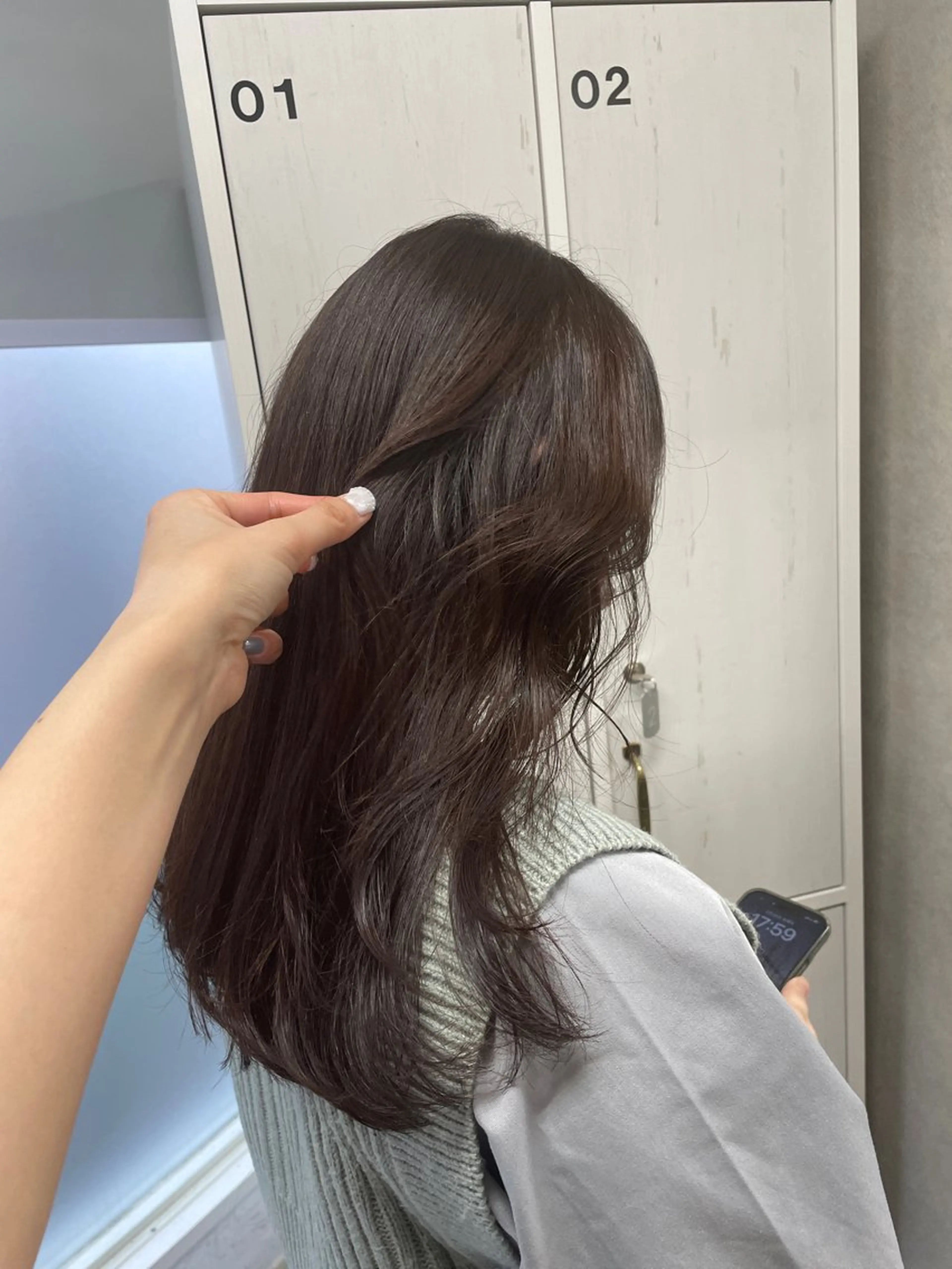 セミロング カラー ブラウンカラー レイヤーカット maria soa/艶髪ヘアのヘアスタイル