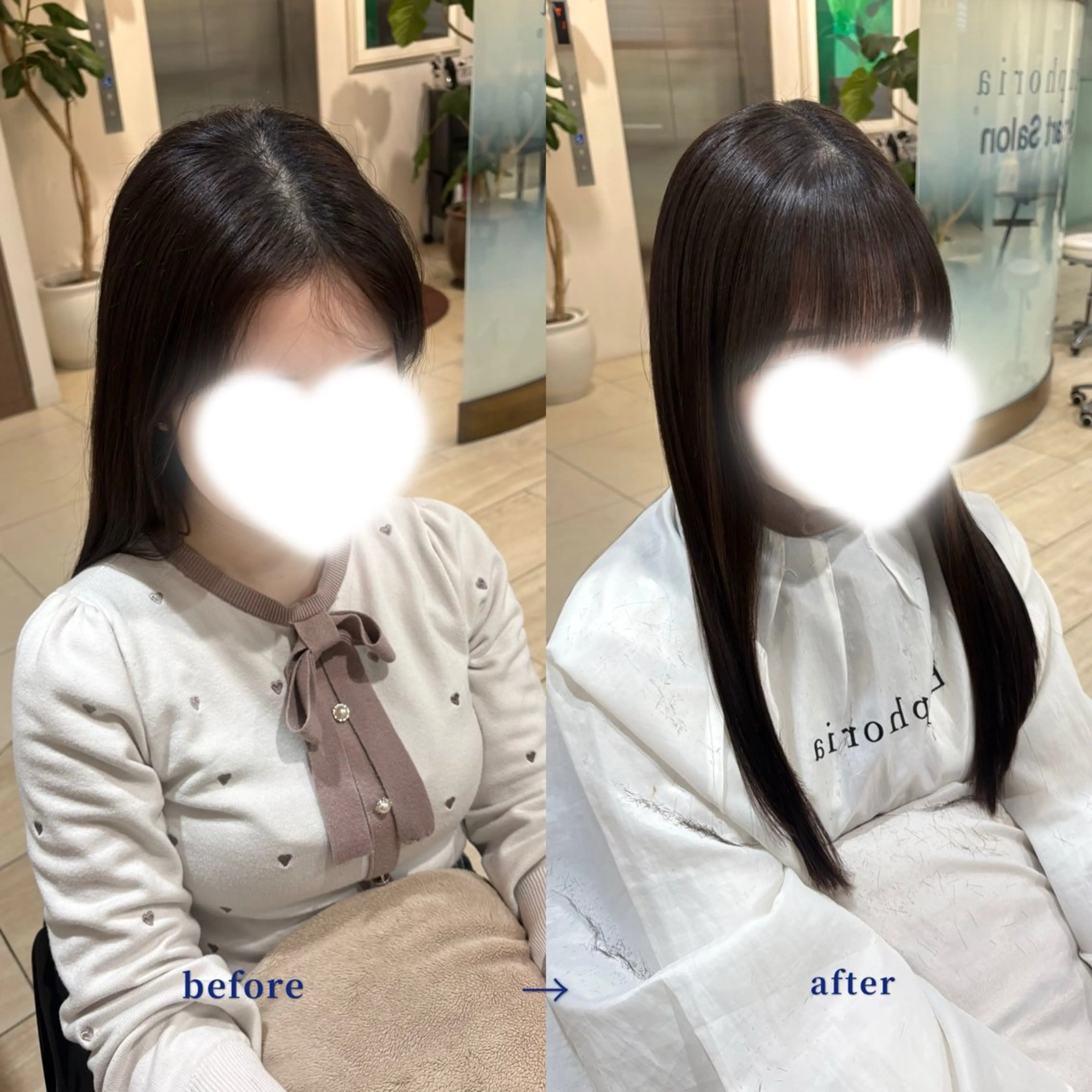 🤍ストレート(縮毛矯正)‎ +2step 艶トリートメント+前髪カット🤍の写真