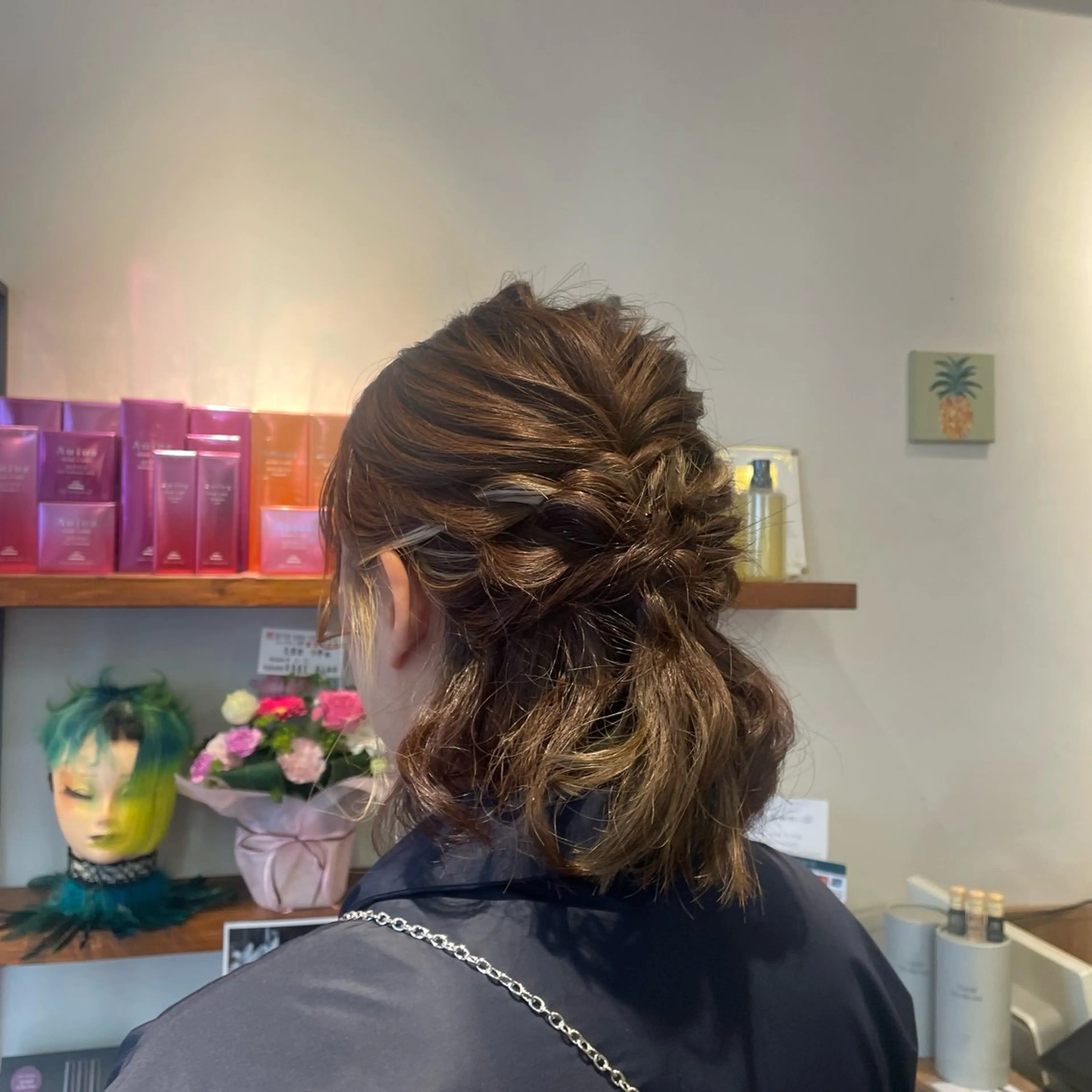 ミディアム ヘアアレンジ ハーフアップ 結婚式・ブライダル ヘアセット このみ/髪質改善 /ヘアアレンジ🫧のヘアスタイル