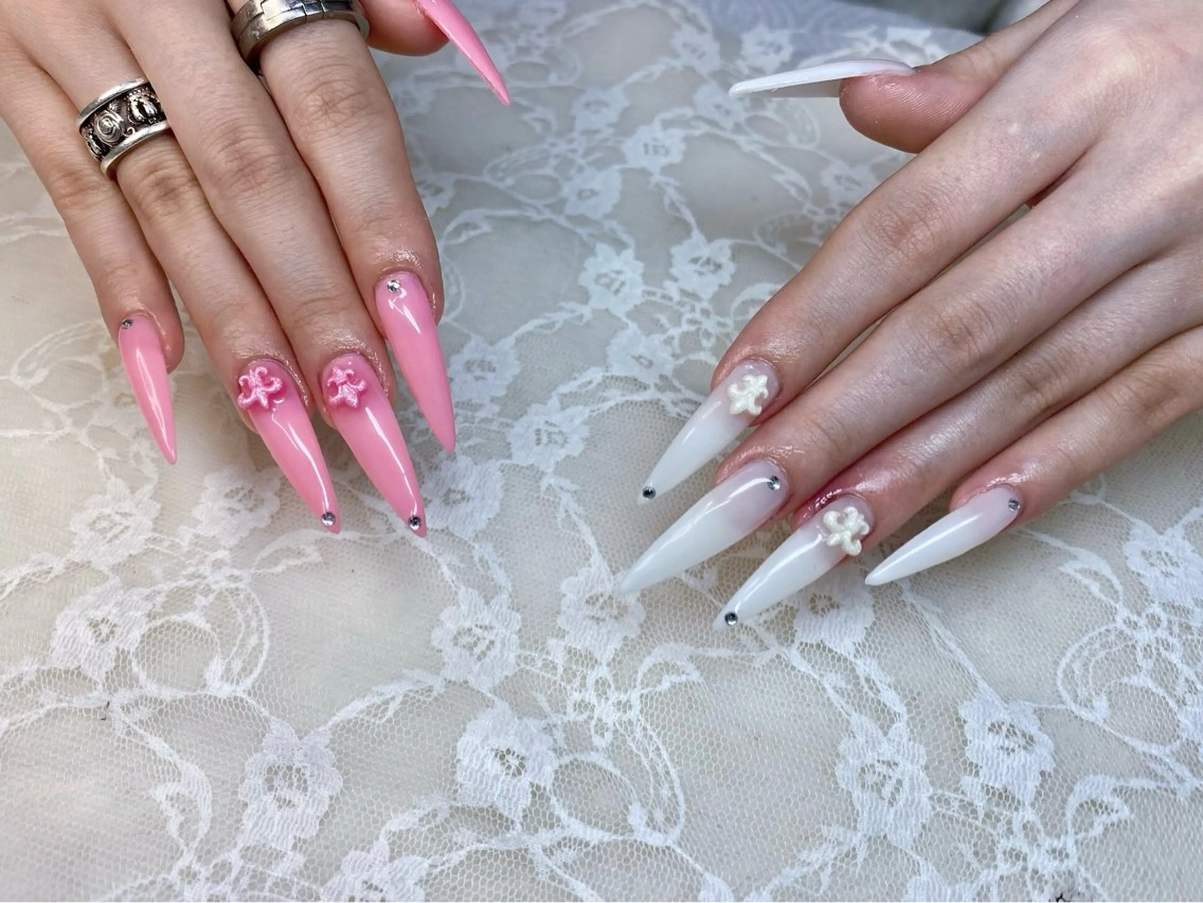 ネイル ピンク ハンドネイル ハンドケア 心斎橋Salon Epokkuのネイルデザイン