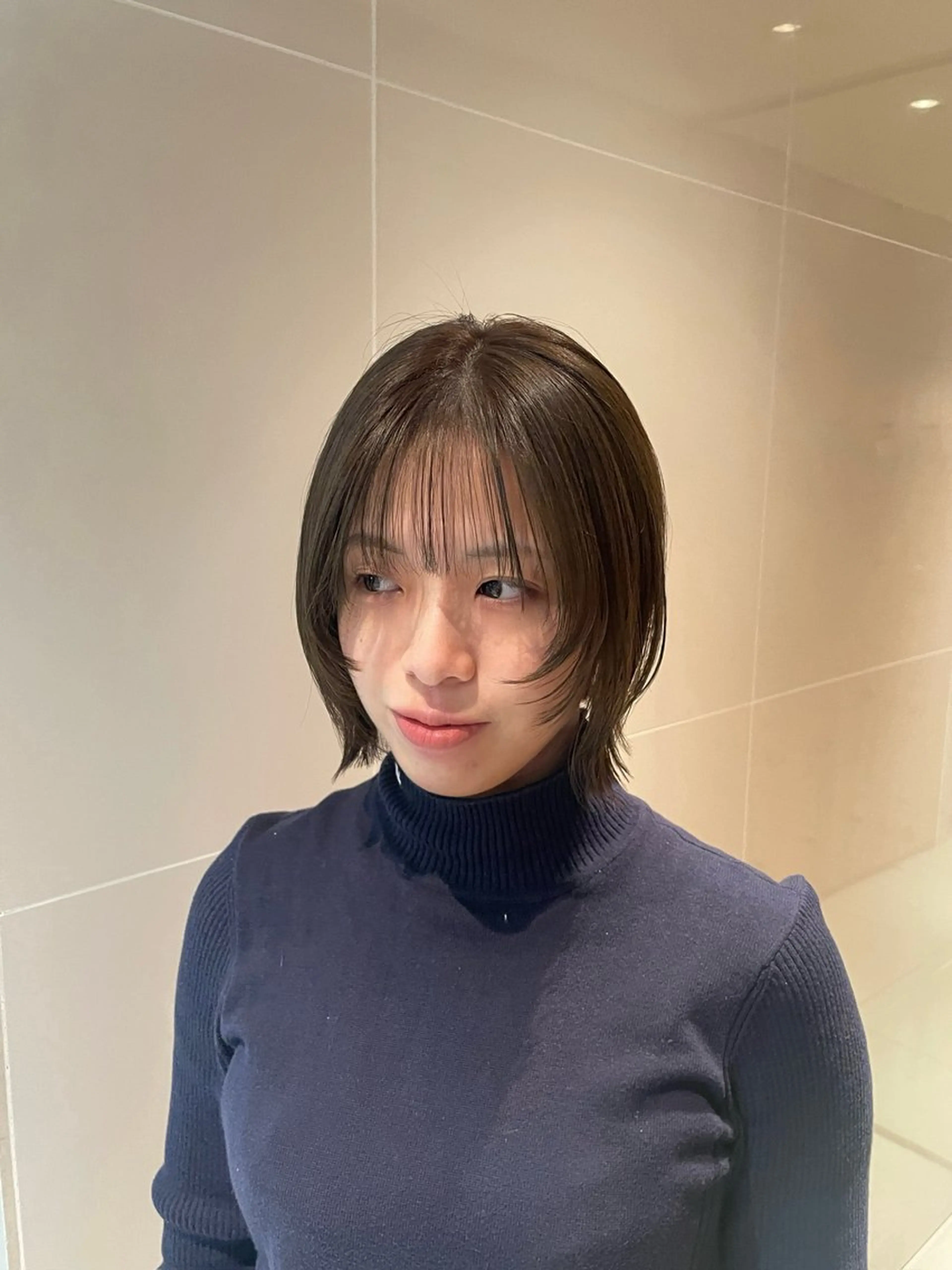 ショート カラー ベージュカラー 透明感カラー オリーブベージュ カット ヘアカラー トリートメント 縮毛矯正/レイヤー 🌙児玉光瑠のヘアスタイル