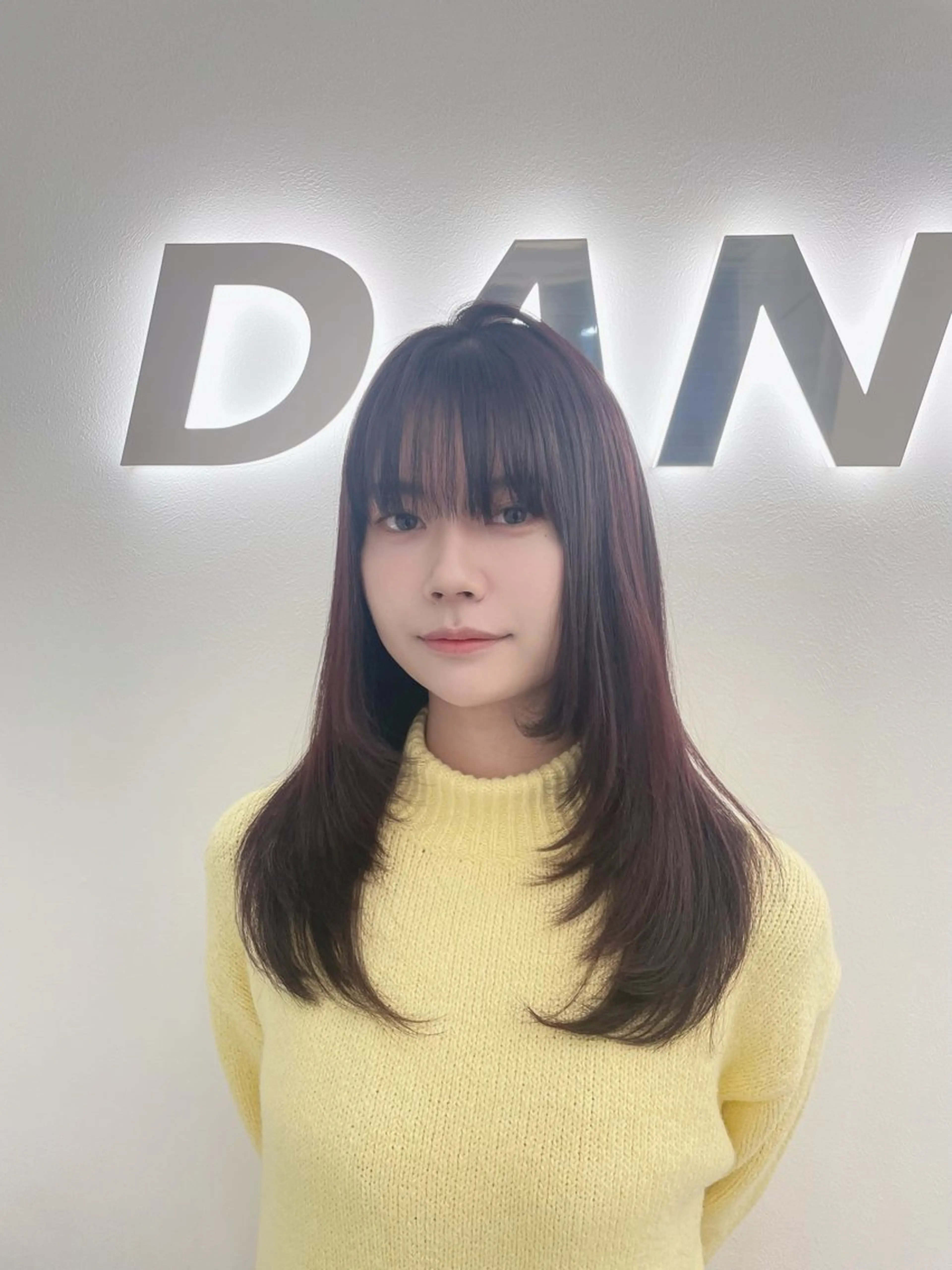 ロング カラー 中韓レイヤー/ ブラウン🤎はやとのヘアスタイル