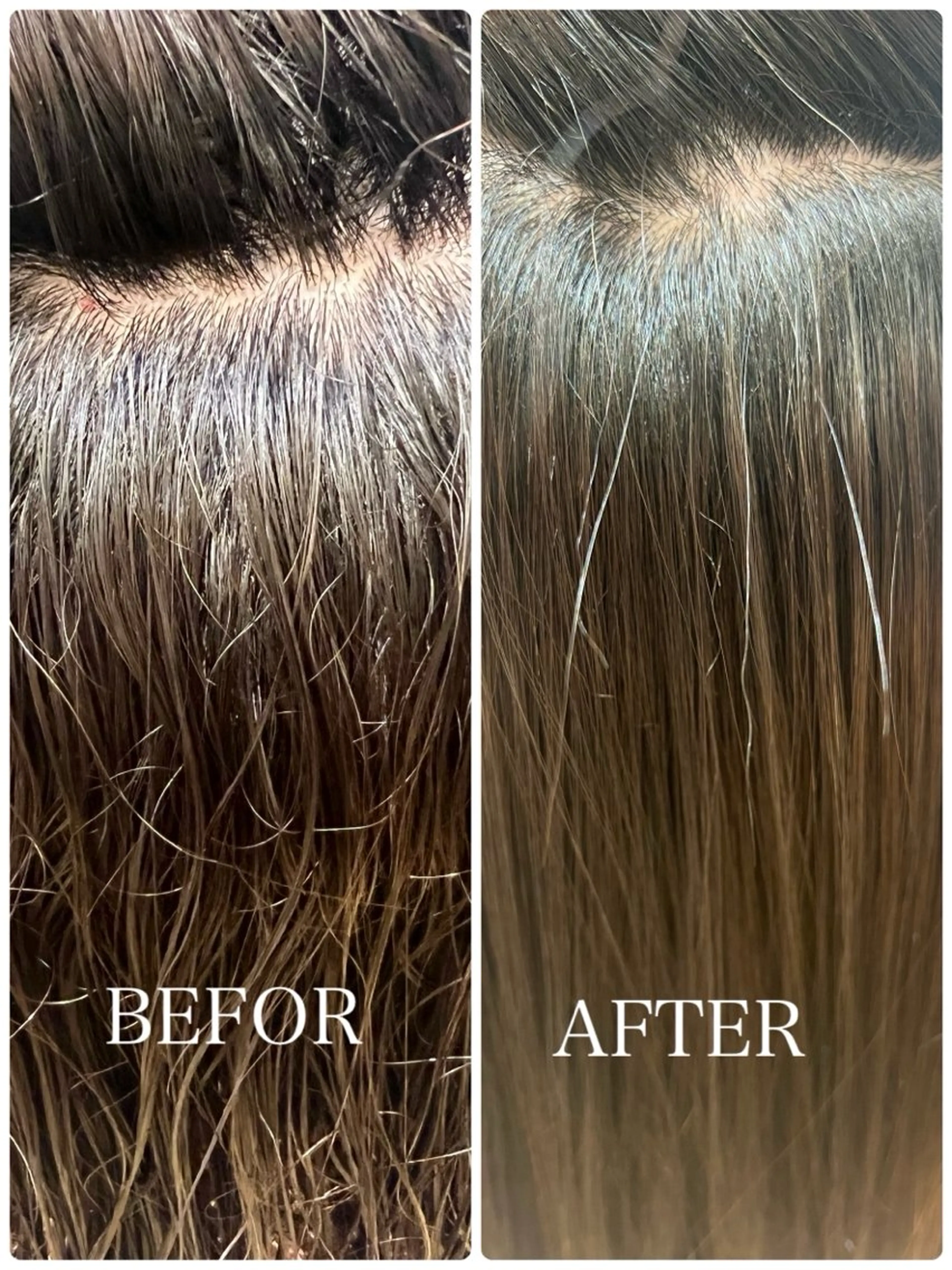 ミディアム パーマ 縮毛矯正 コバヤシ ユメのヘアスタイル
