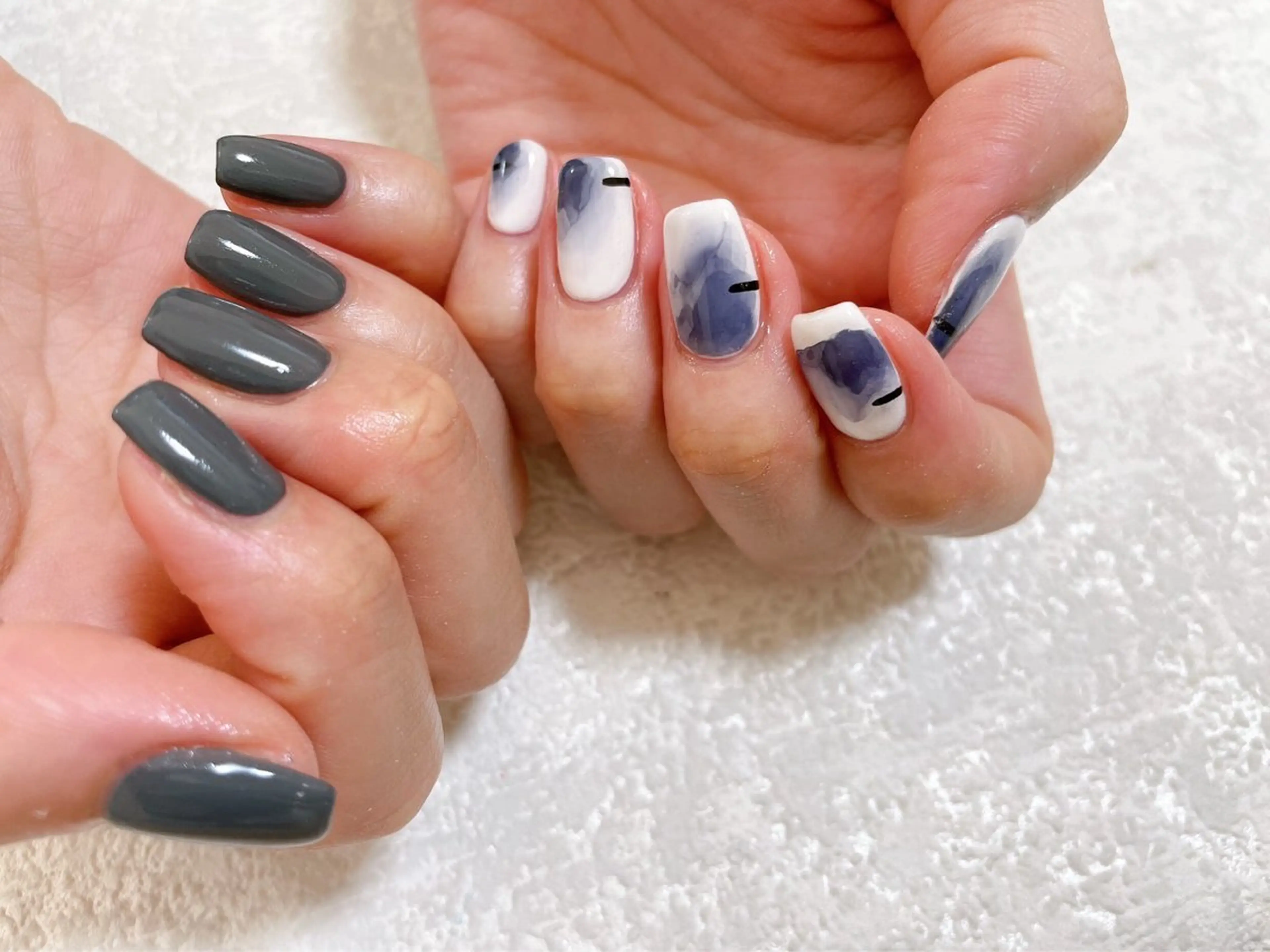 ネイル ジェルネイル 韓国ネイル ニュアンスネイル パラジェル 冬ネイル kikinail 溝の口のネイルデザイン