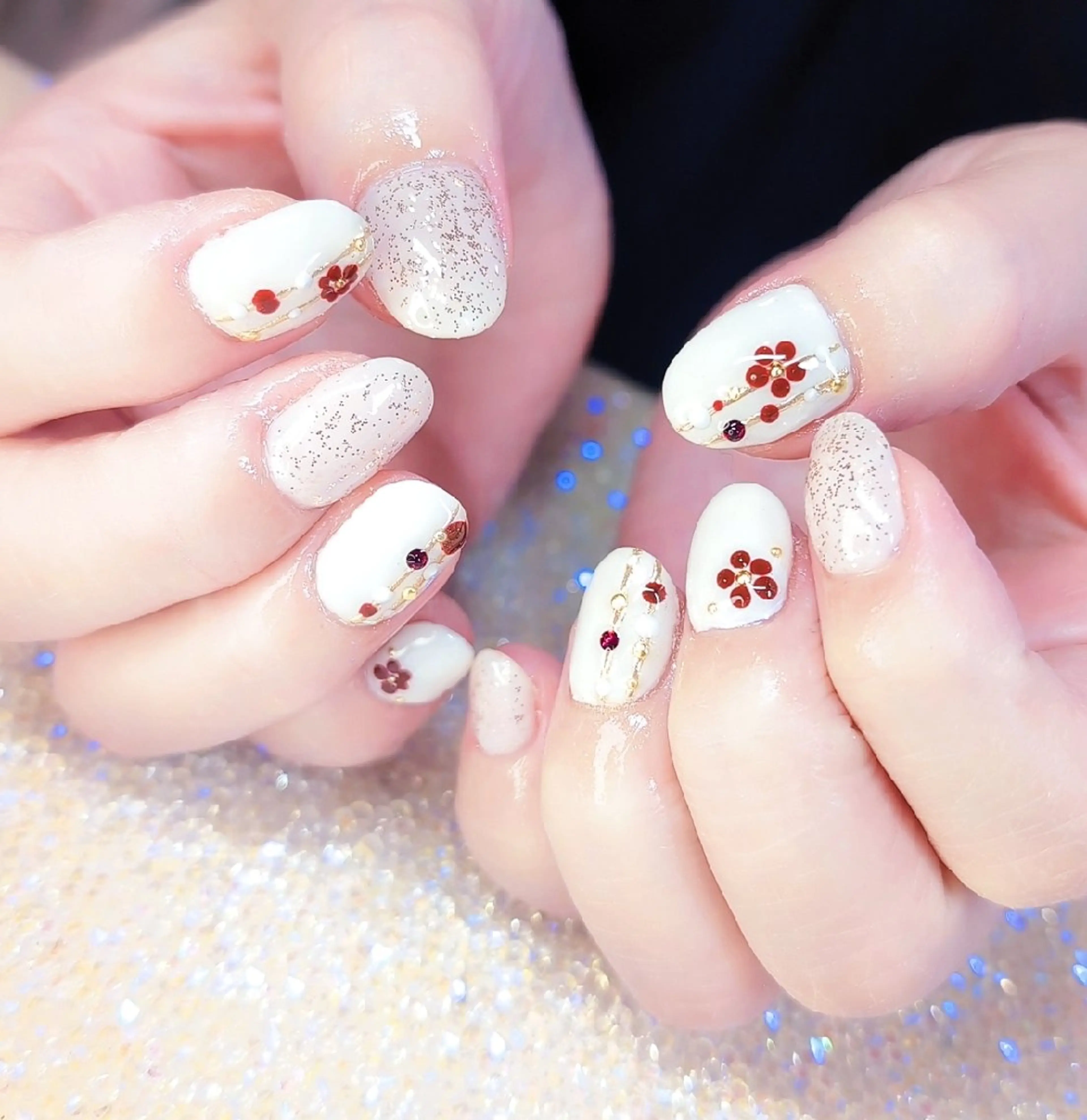 ネイル 長さ出し ジェルネイル 韓国ネイル マグネットネイル ニュアンスネイル ハンドネイル I LOVE ME NAIL.｡.:*♡のネイルデザイン