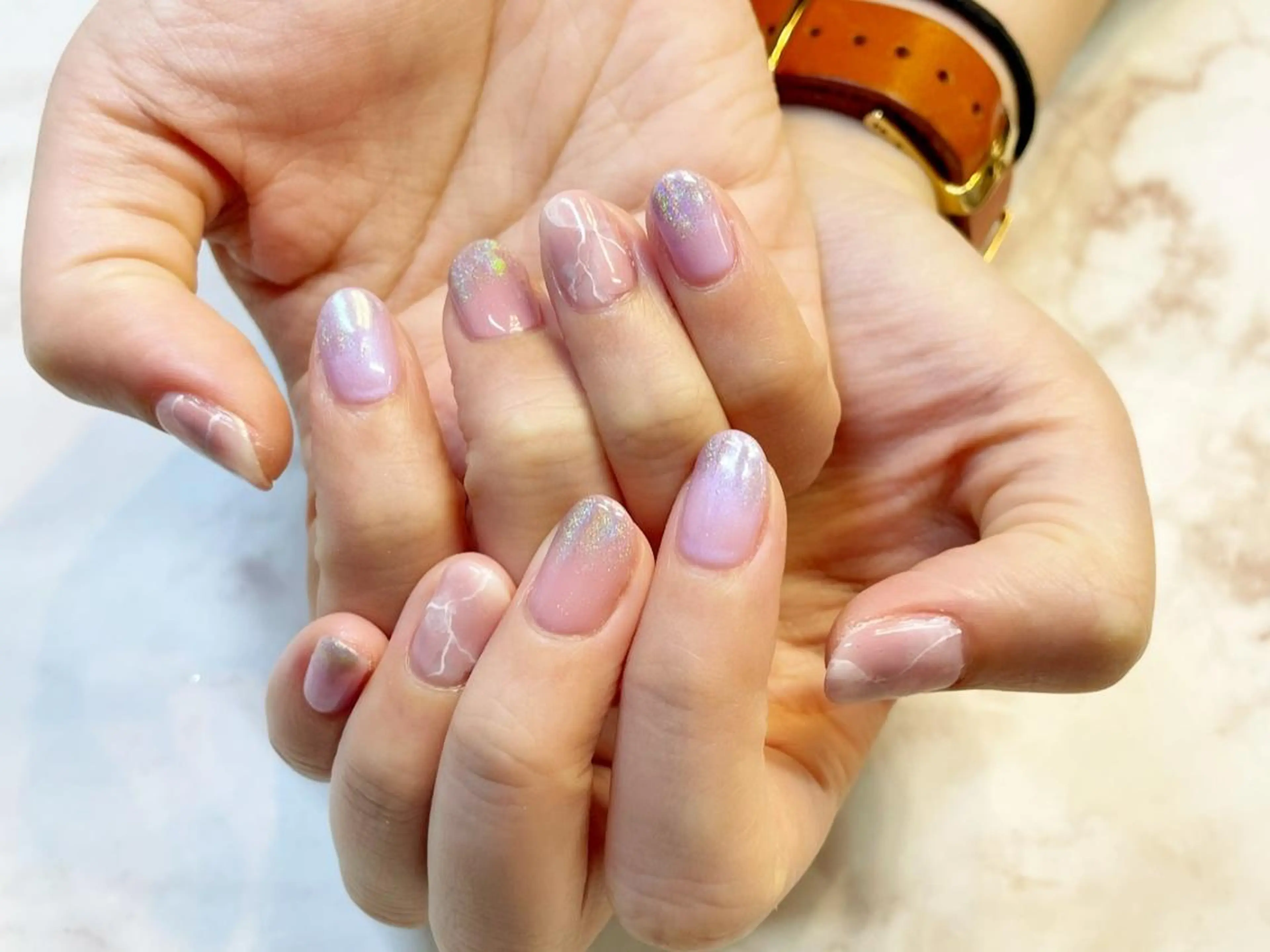 ネイル アートネイル ジェルネイル ニュアンスネイル パラジェル Nailist Honamiのネイルデザイン