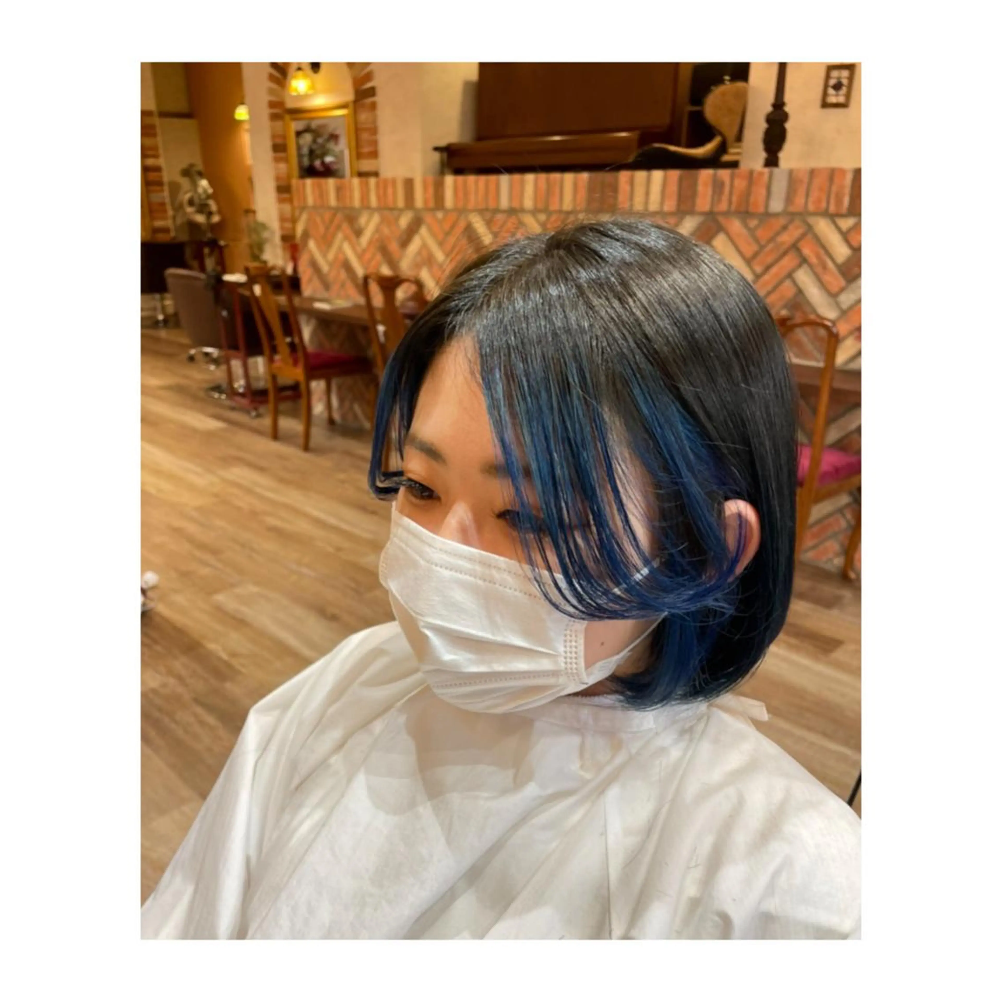 ショート カラー ミストバング  フェイスフレーミング ヘアカラー トリートメント マツノ ユウキのヘアスタイル