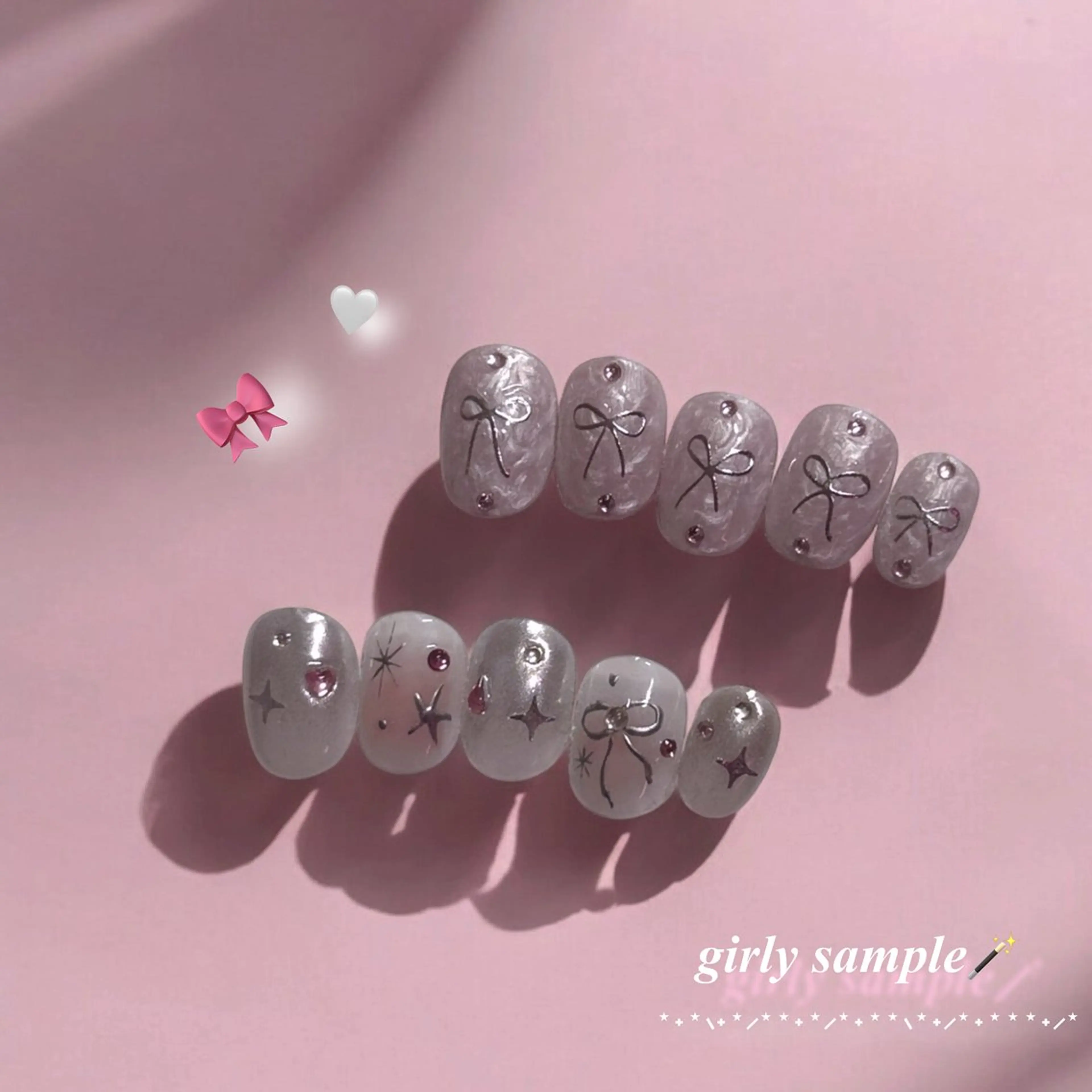 ネイル ハンドネイル フットネイル lili.nail y2k/長さ出しのネイルデザイン