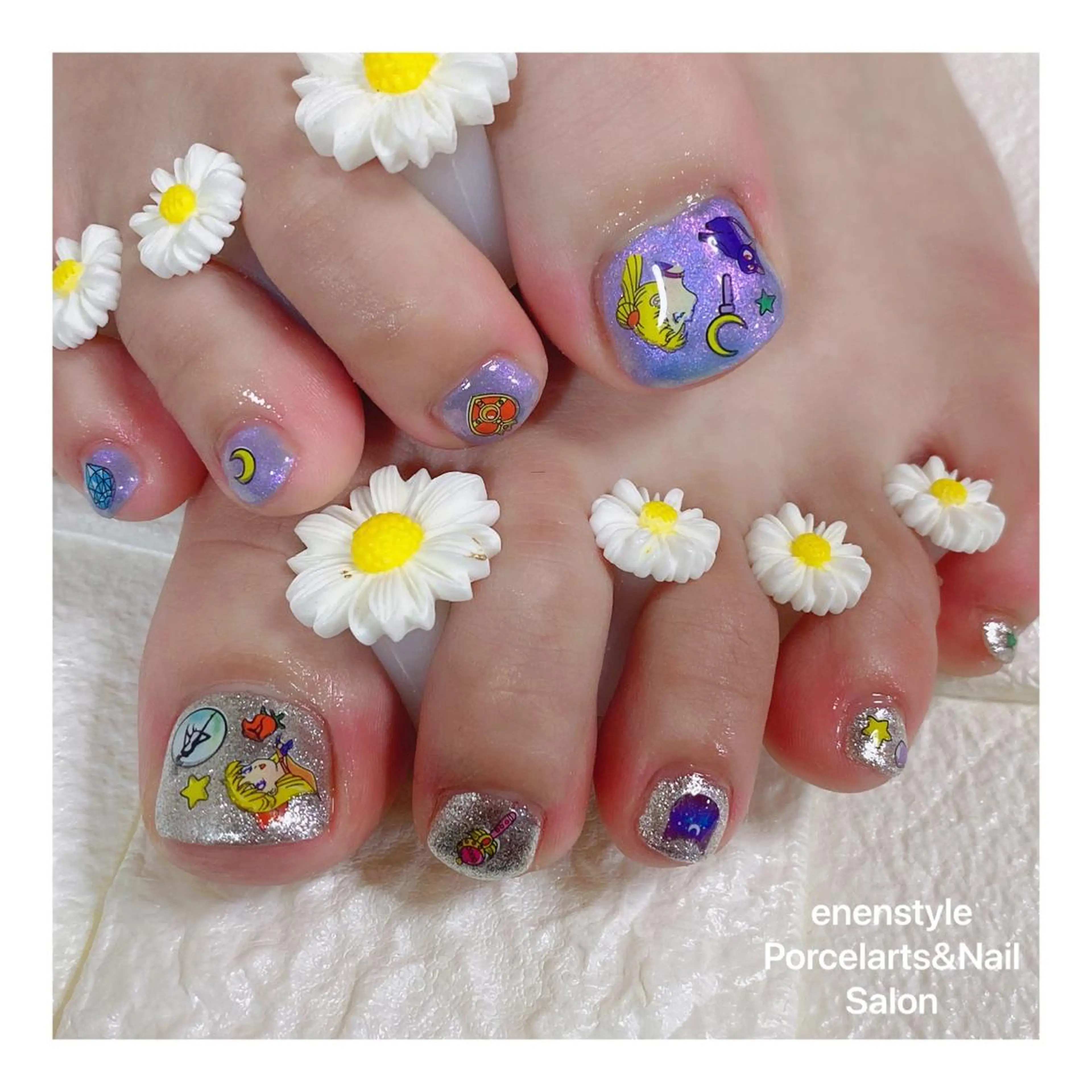 ショート ネイル ハンドネイル フットネイル 👑enen style👑のネイルデザイン