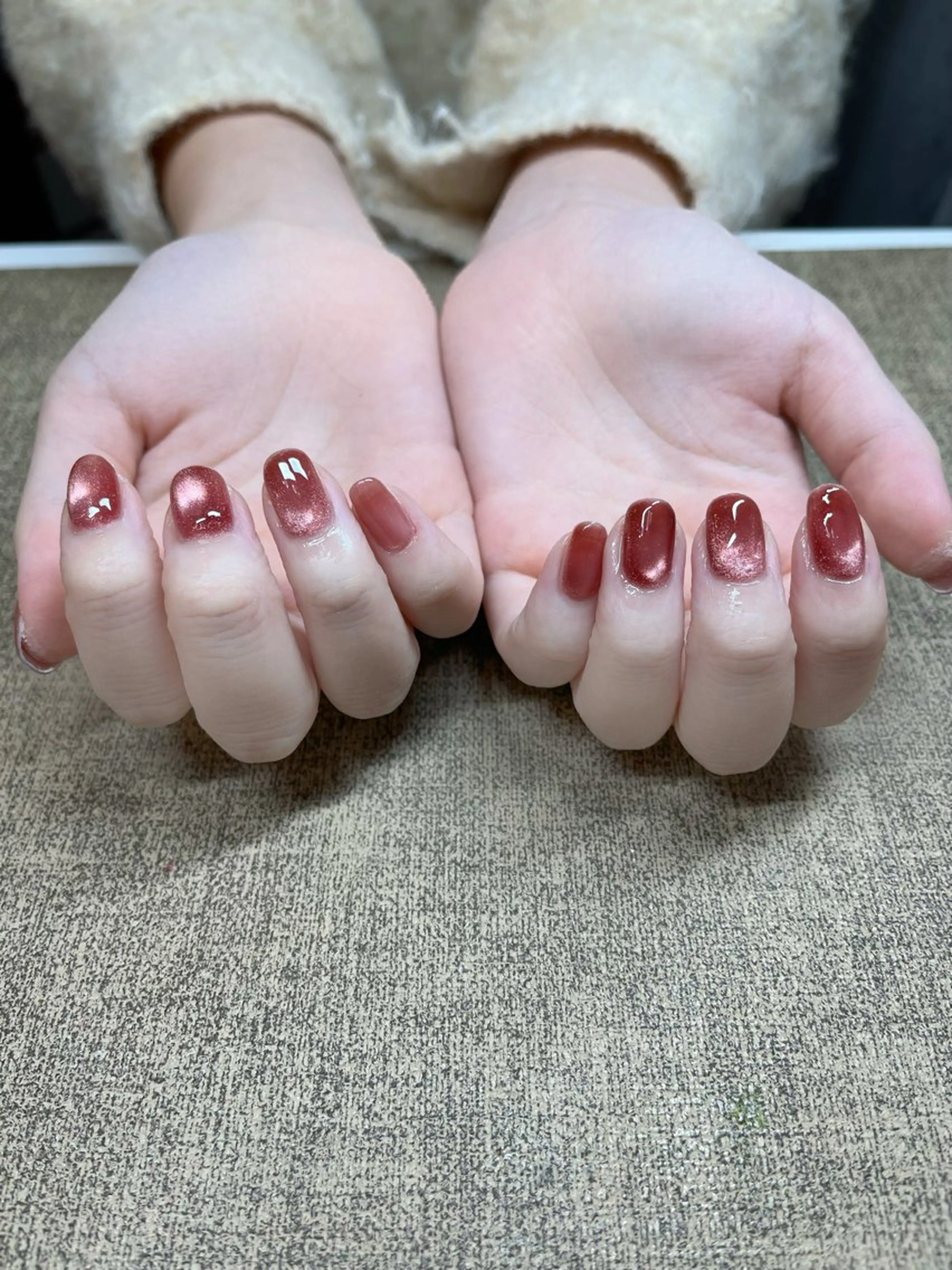 ネイル ラメ(グリッター) マグネットネイル ワンカラーネイル ハンドネイル ハンドケア Nail Salon HARUのネイルデザイン