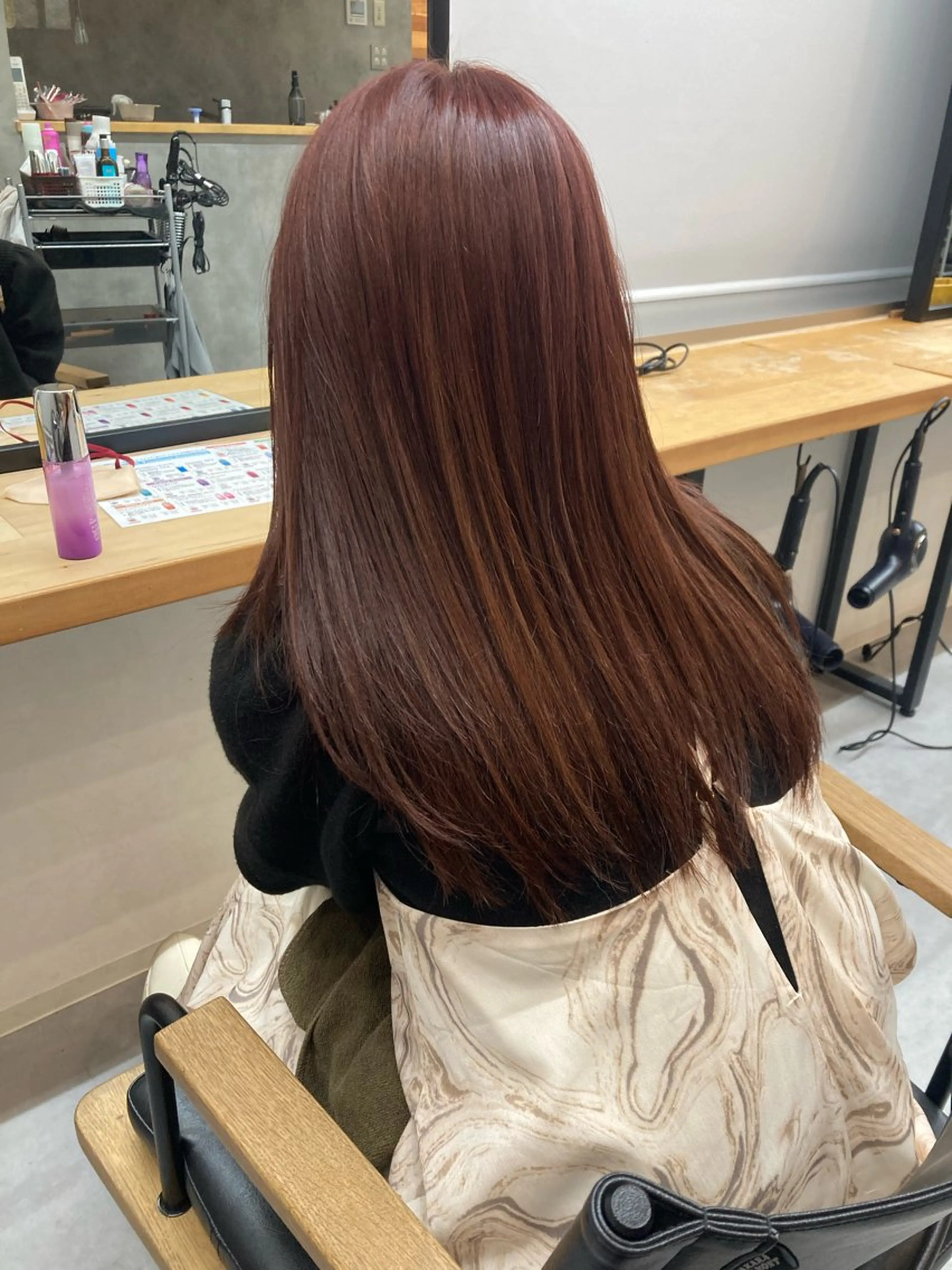 カラー オレンジ ピンクカラー 樋口 江理香のヘアスタイル
