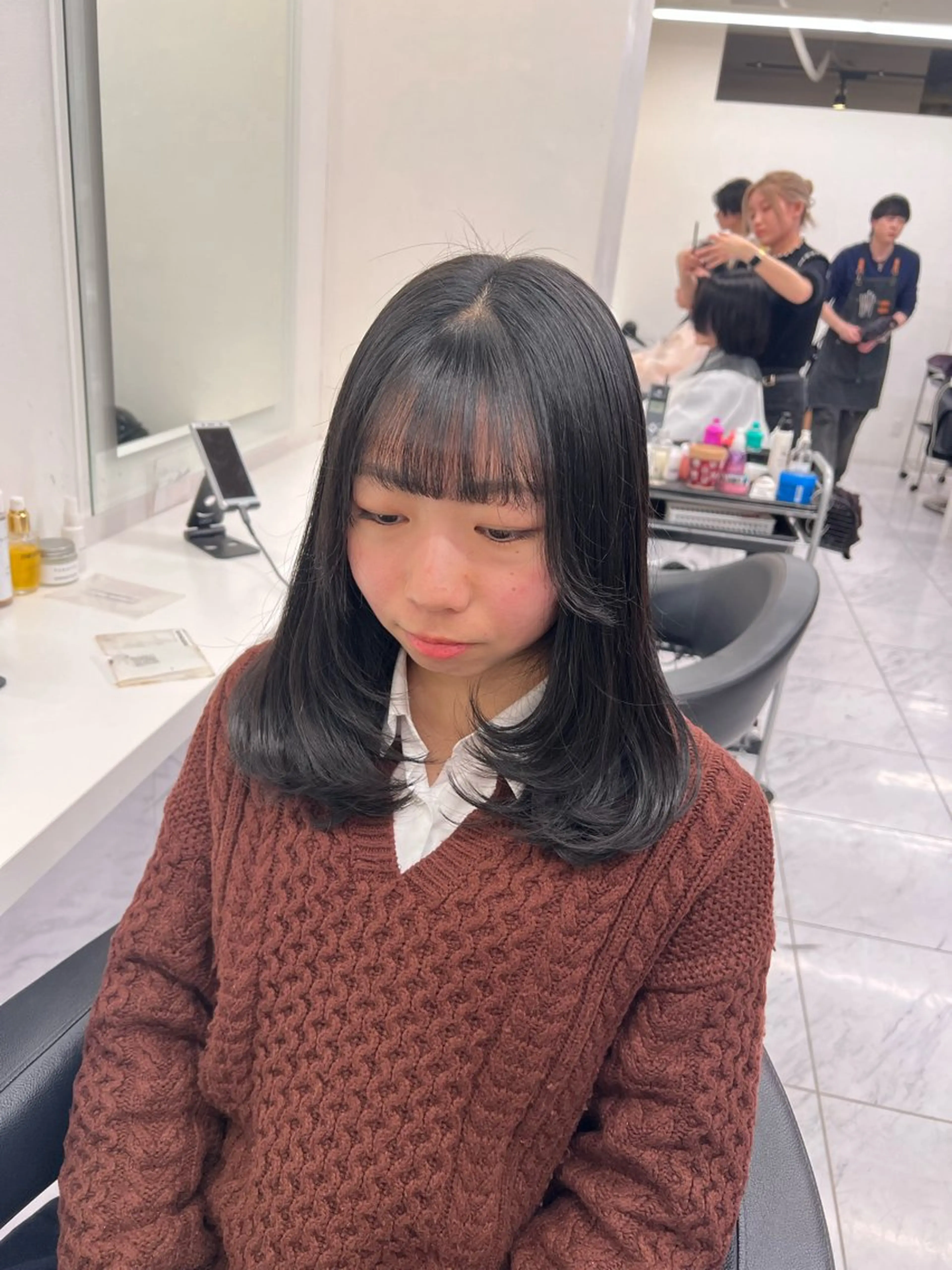 ミディアム カラー 💖札幌カラー 指名No.1💖玲奈のヘアスタイル