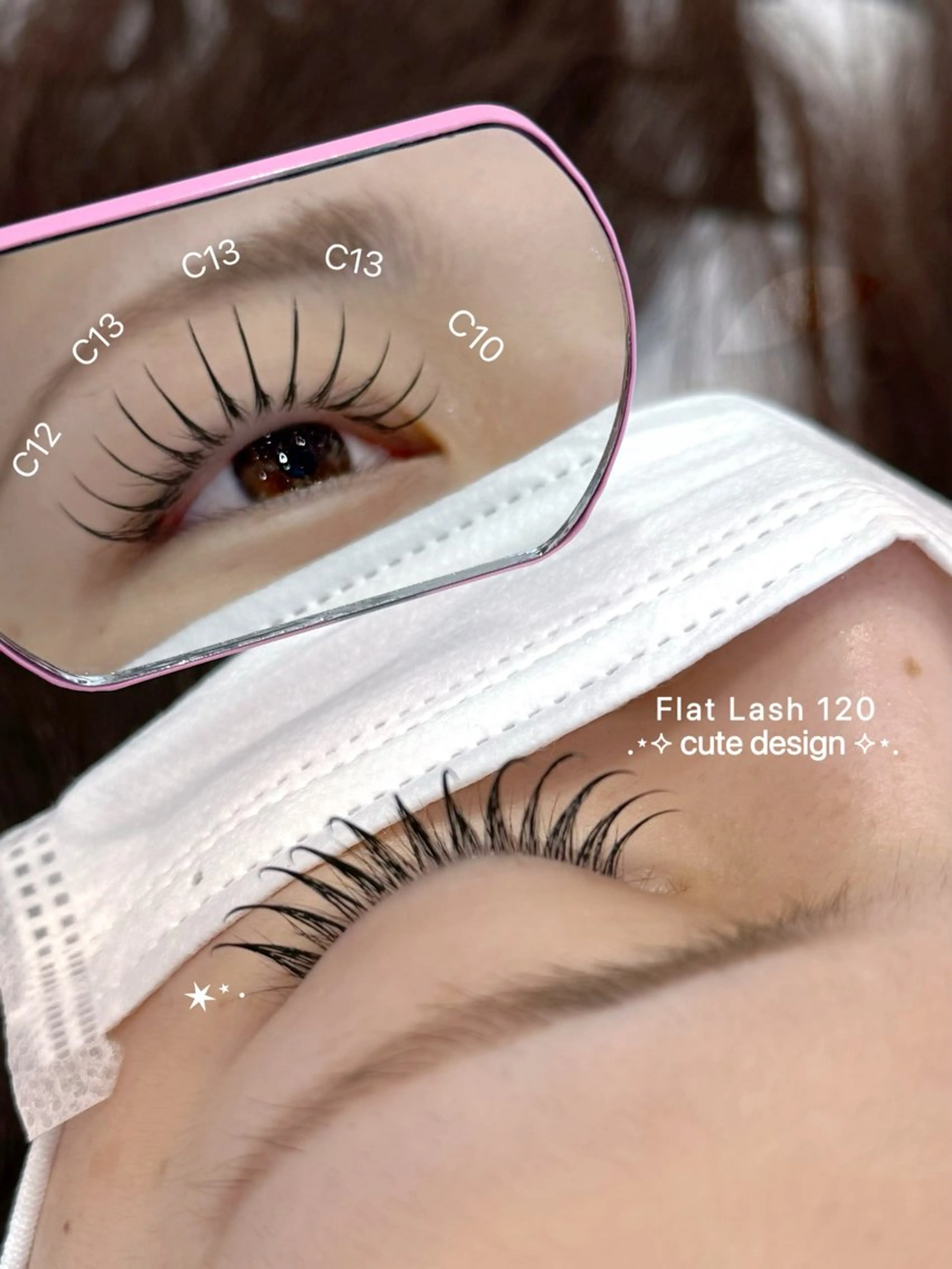 🦋minimo限定価格 ボリューム 🦋🧡フラットラッシュ140本🧡オフ無料🫧 ｛LED変更+¥2000｝の写真